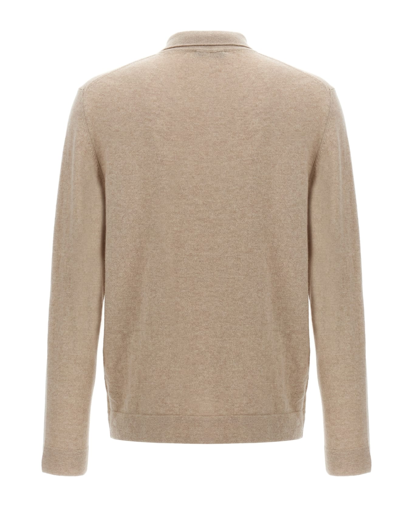 Zanone Cashmere Wool Polo Shirt - Beige