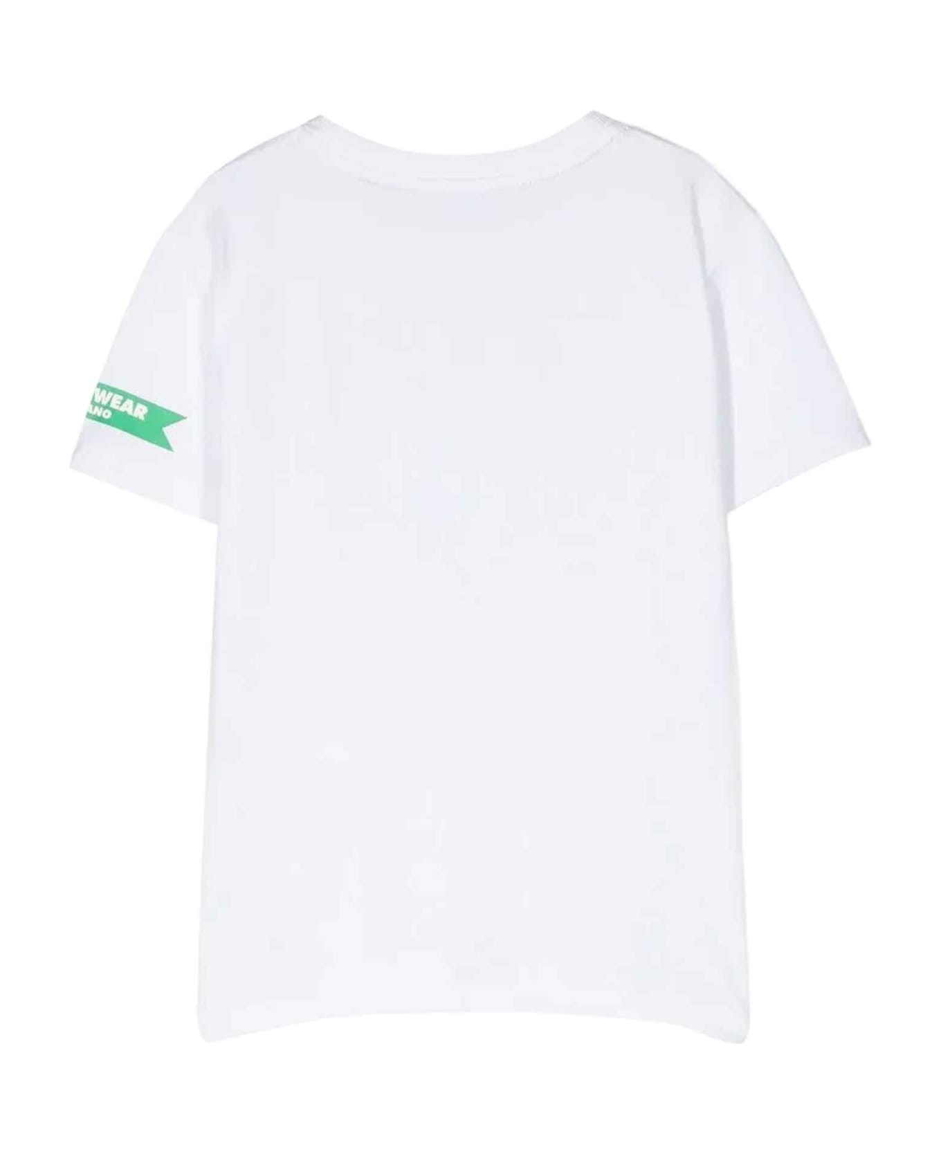 GCDS Mini White T-shirt Boy - Bianco