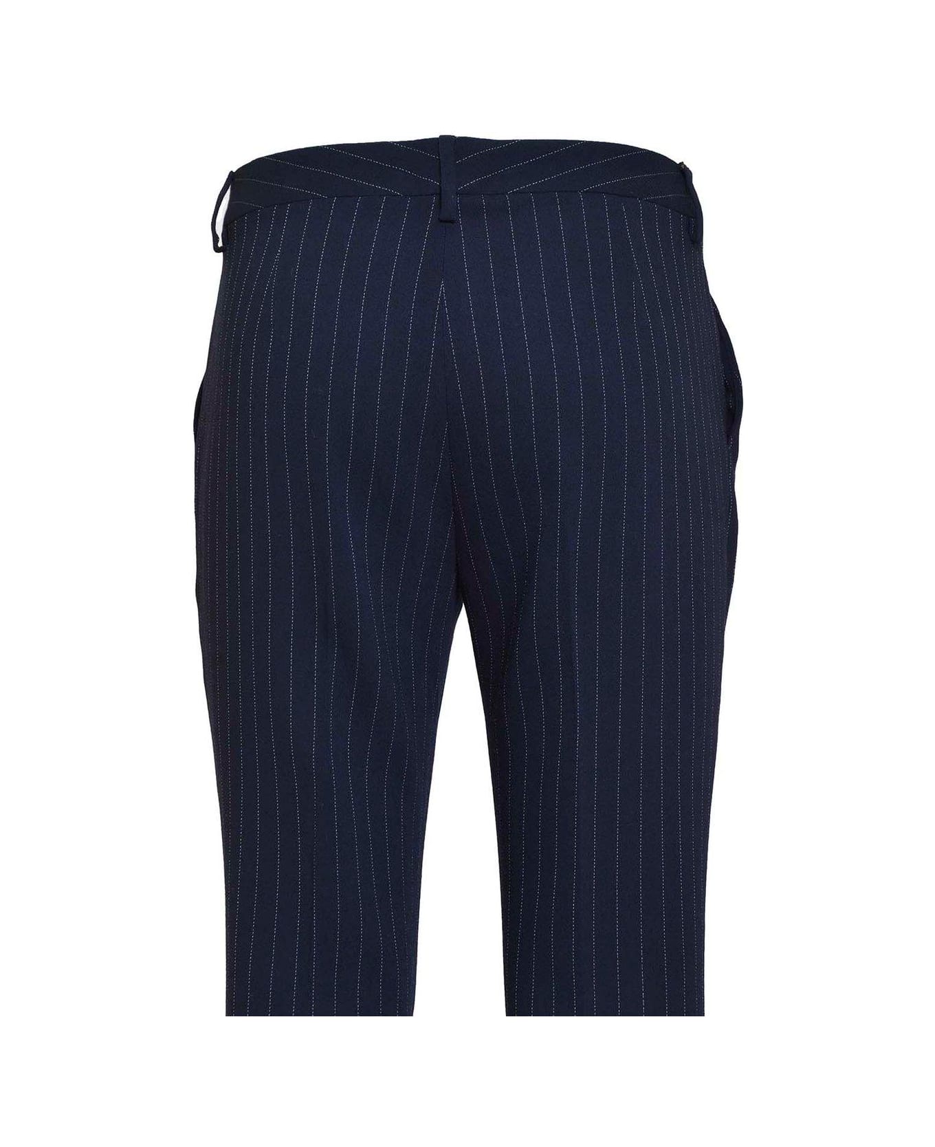 Etro Striped Tailored Trousers - Blu ボトムス