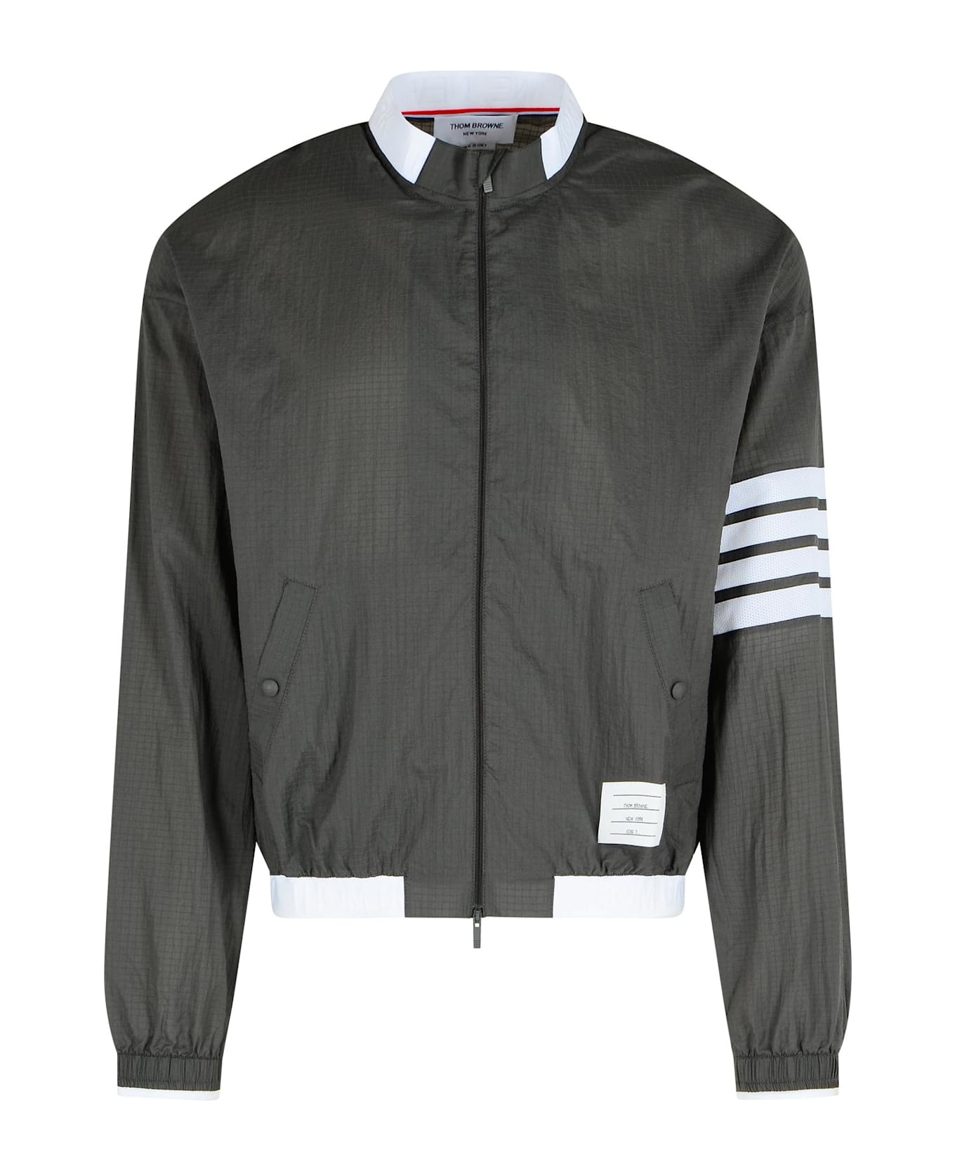 Thom Browne 
4 Bar
 Grey Polyester Jacket - Grey