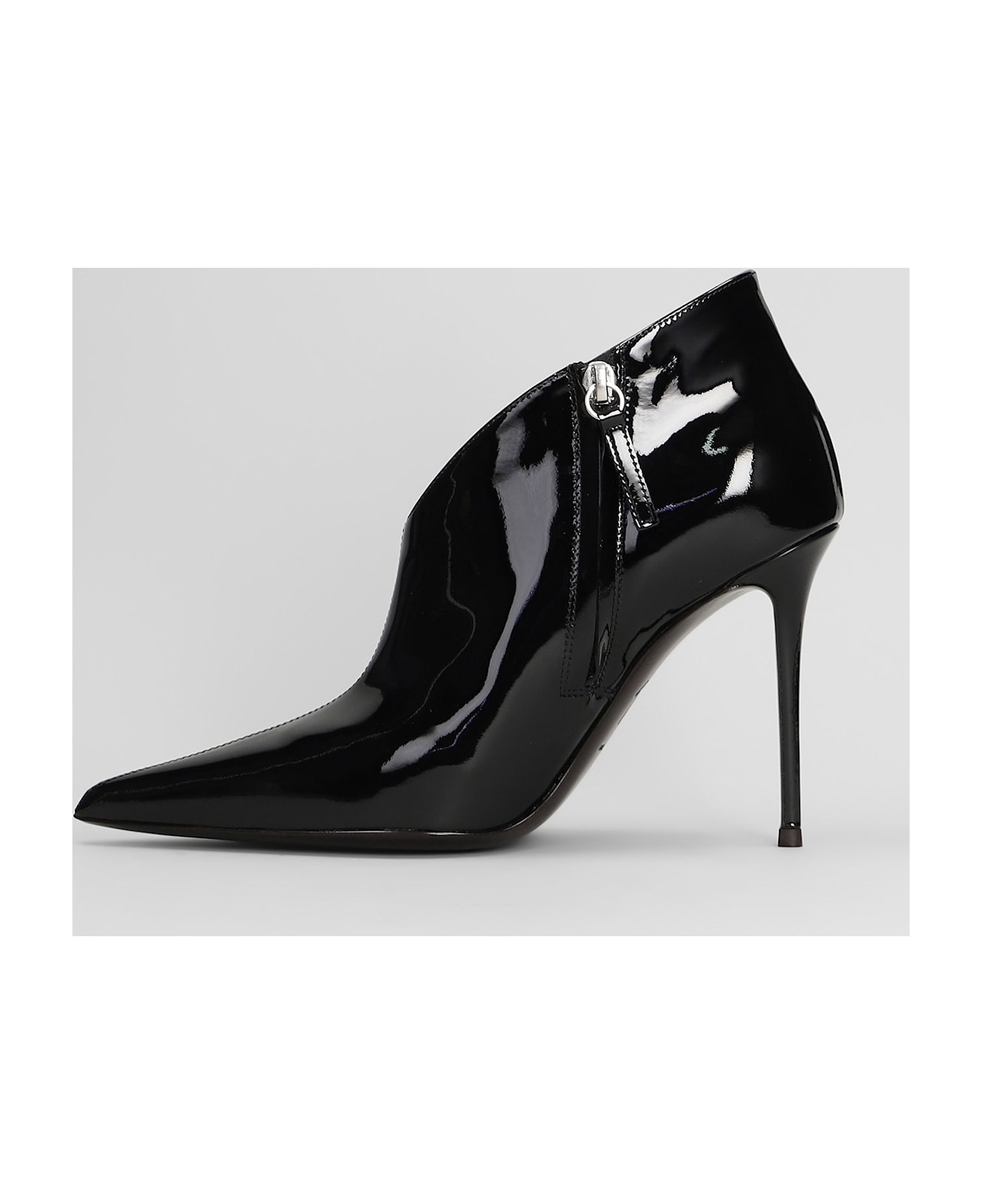 Giuseppe Zanotti Raquel 105 High Heels Ankle Boots In Black Patent Leather - black