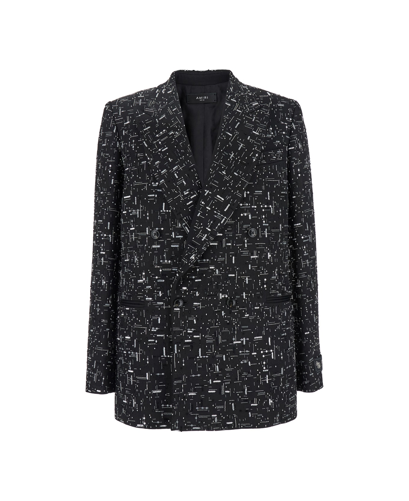 AMIRI Beaded Fleck Db Blazer - Black