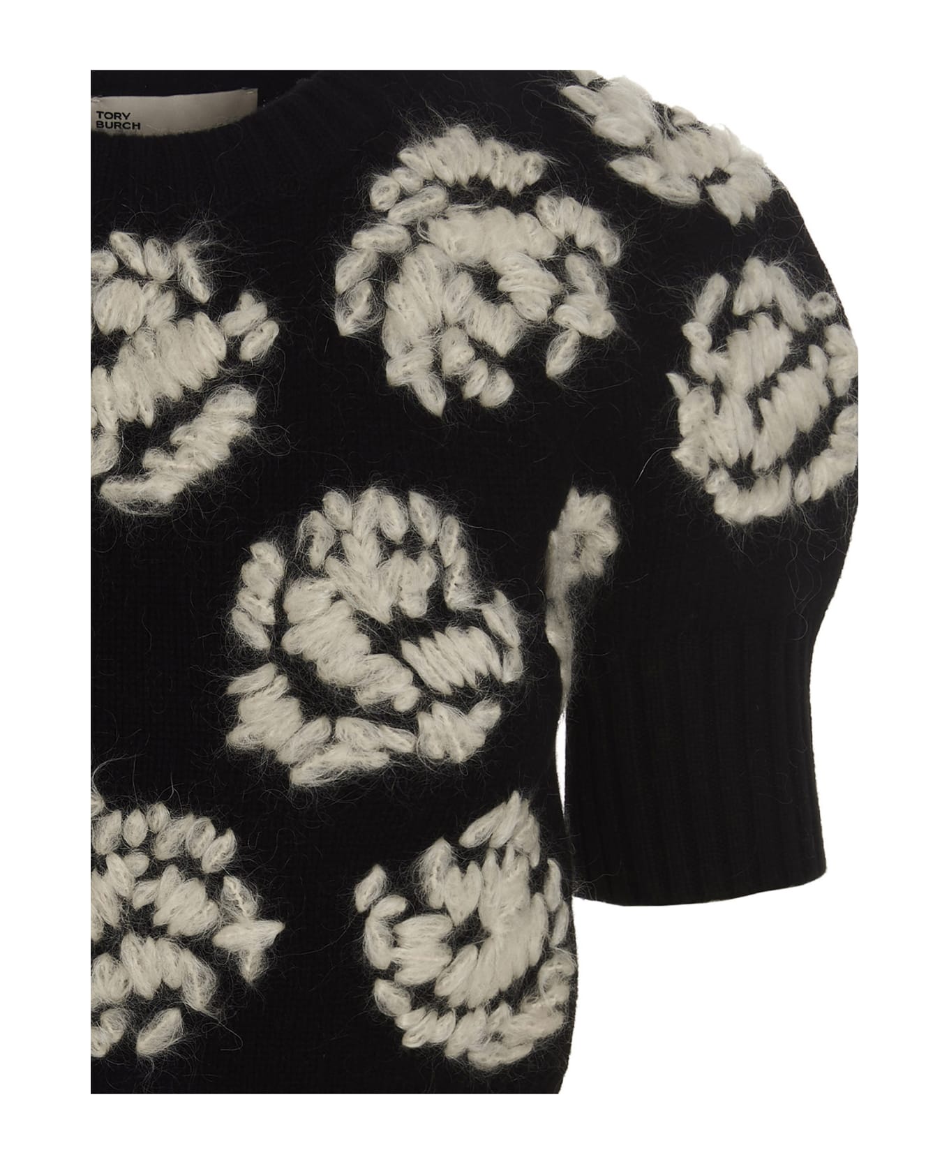 Tory Burch Rose Embroidery Sweater italist