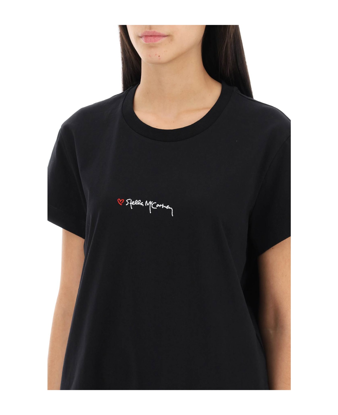 Stella McCartney T-shirt With Logo - BLACK (Black) Tシャツ