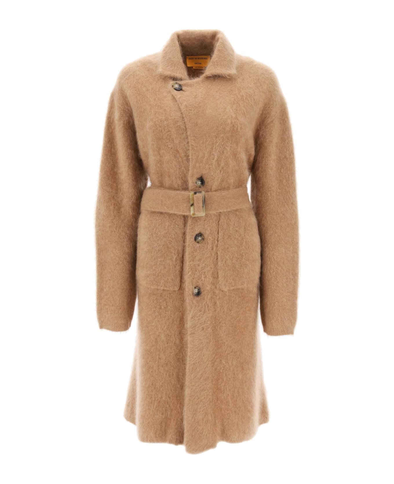 Guest in Residence Brushed Cashmere Coat - ALMOND (Brown)