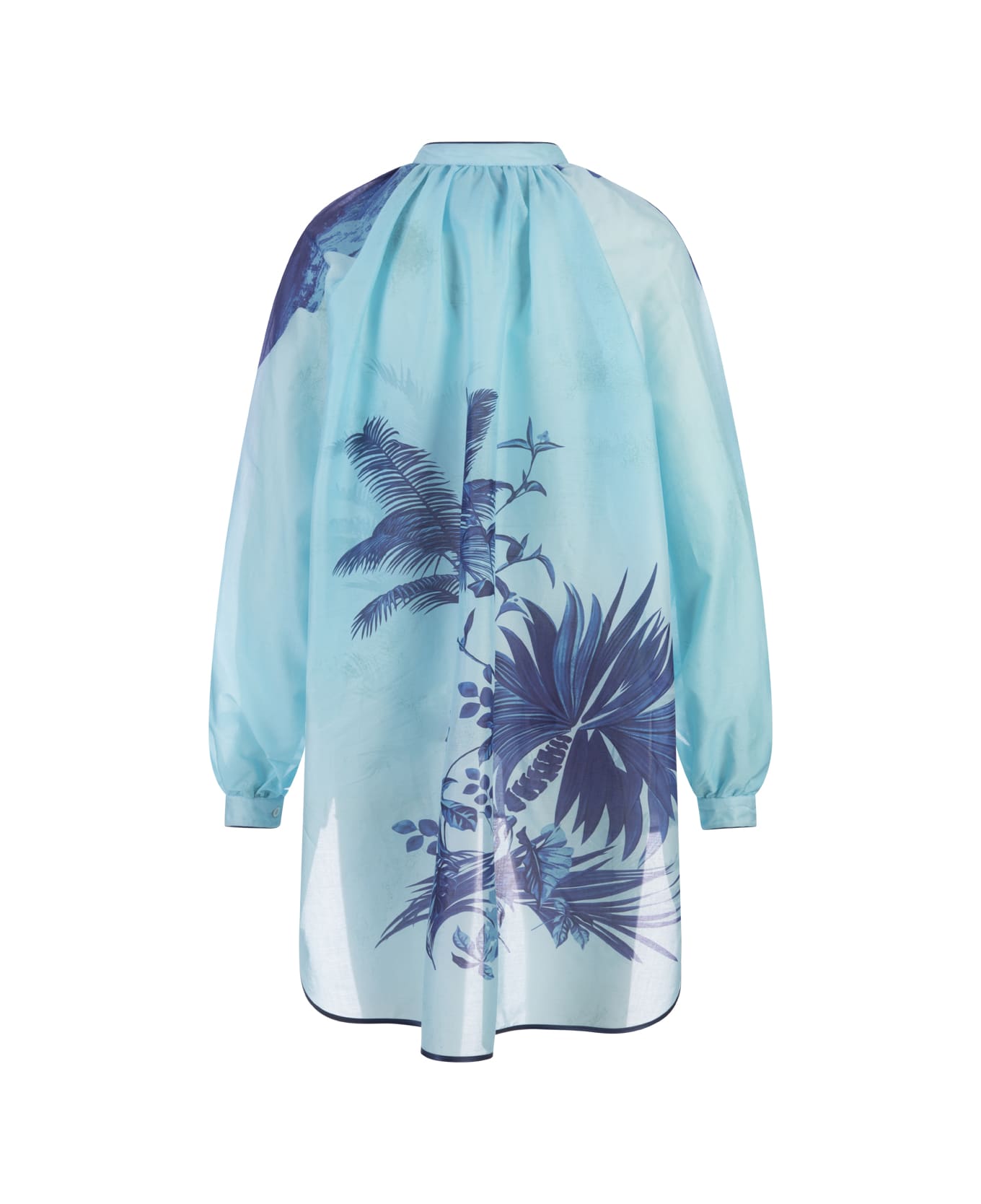 For Restless Sleepers Flowers Blue Tizio Shirt - Blue