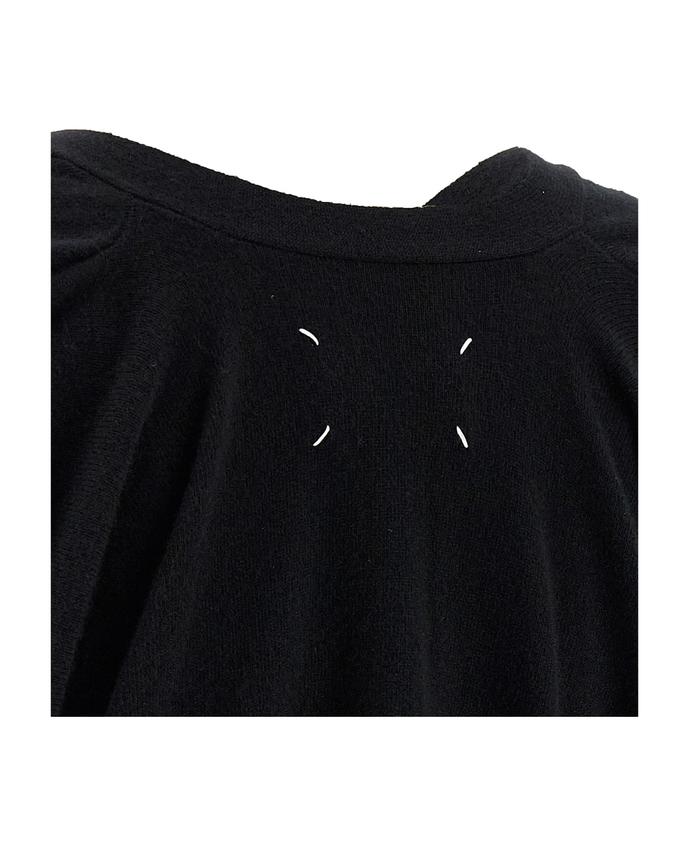 MM6 Maison Margiela 'four Stitches' Cardigan - Black