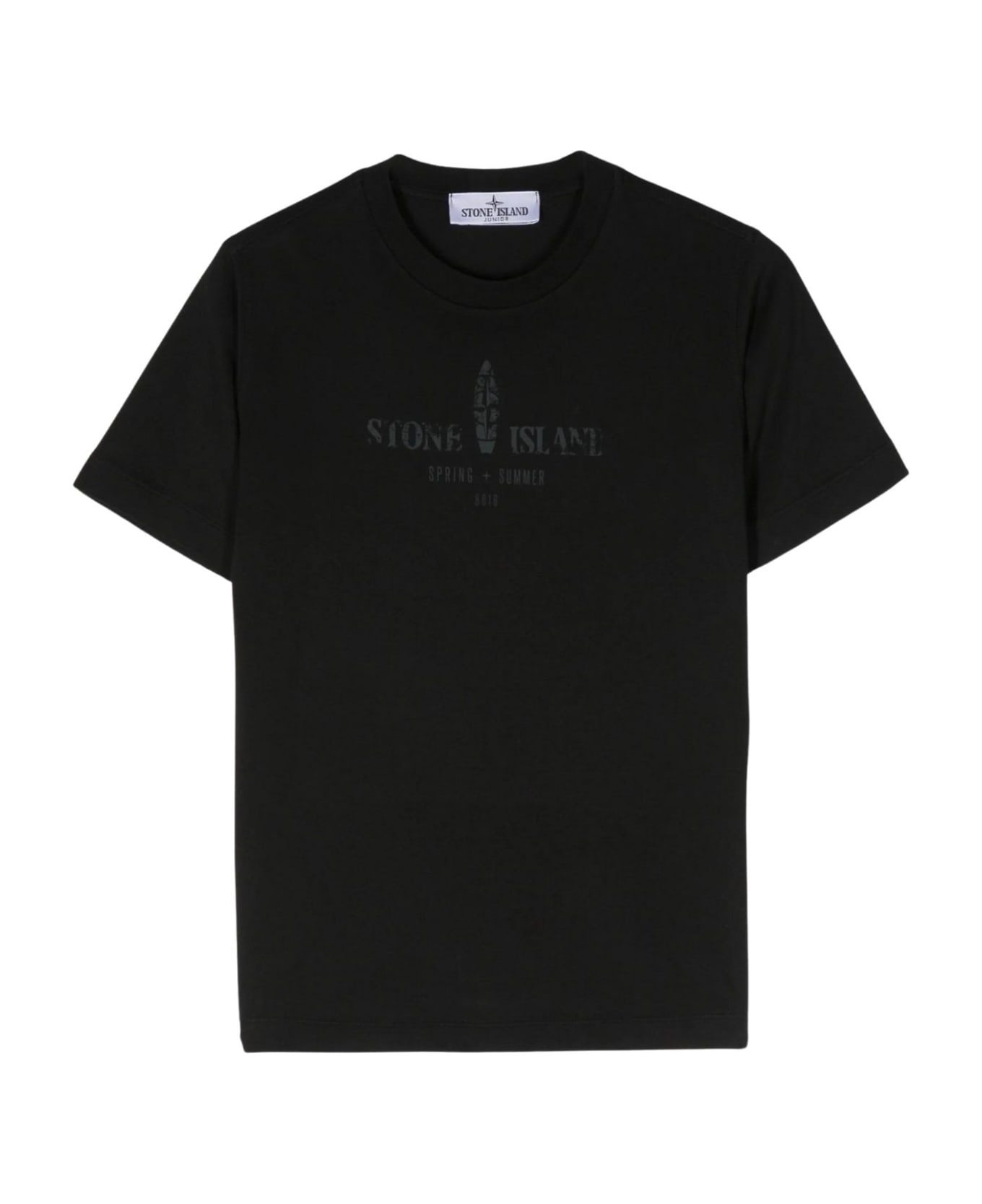 Stone Island Junior T Shirt - Black Tシャツ＆ポロシャツ