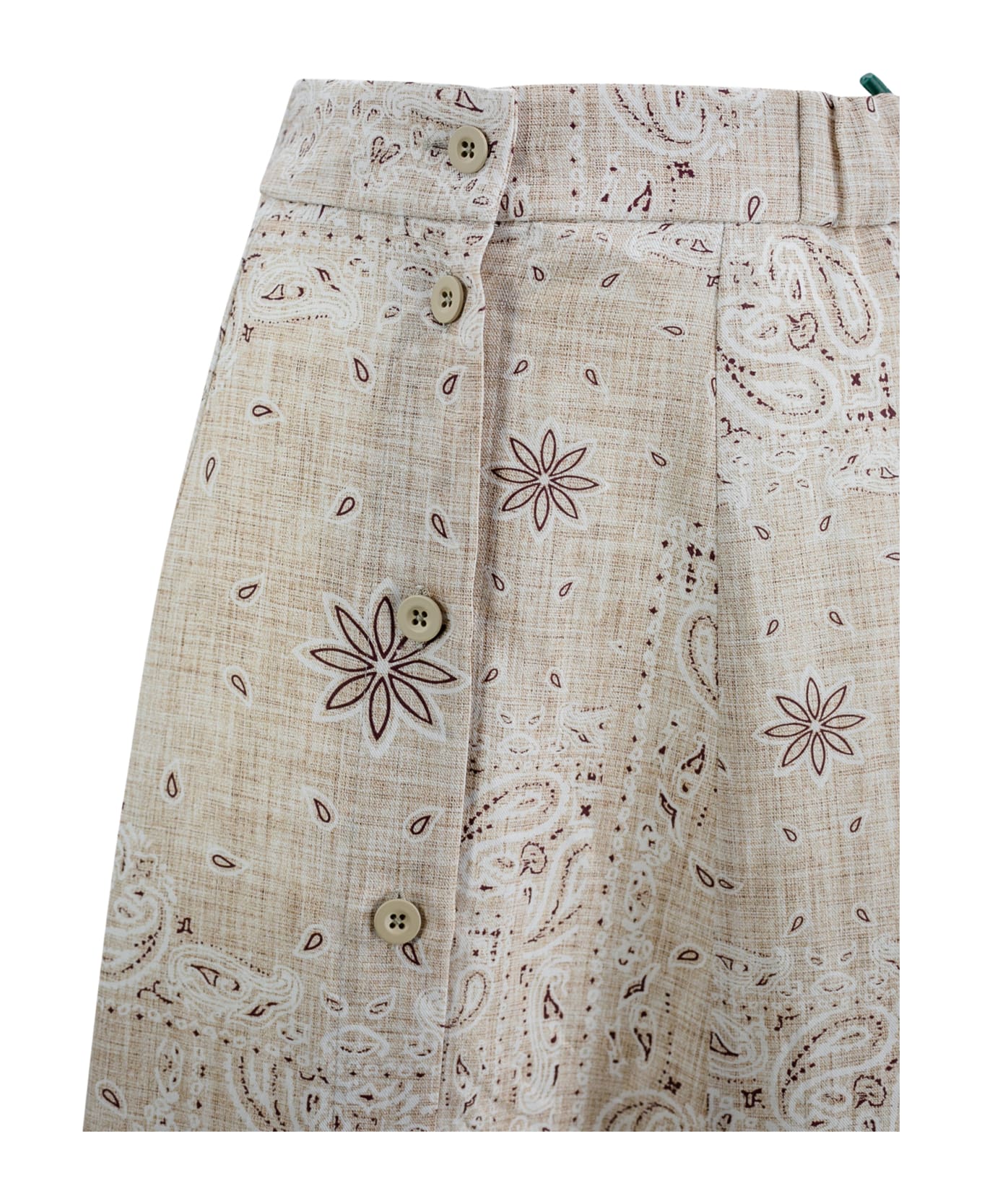 Berwich Cotton Long Skirt - Deserto