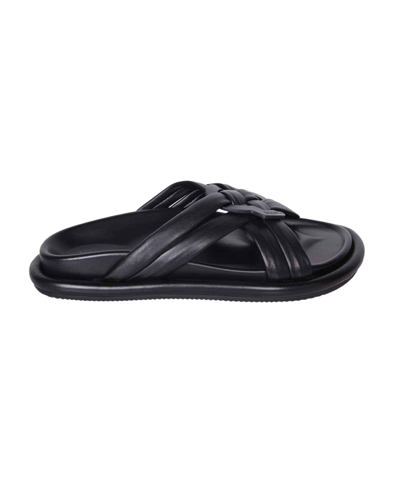Moncler Bell Soft Black Sandals - Black