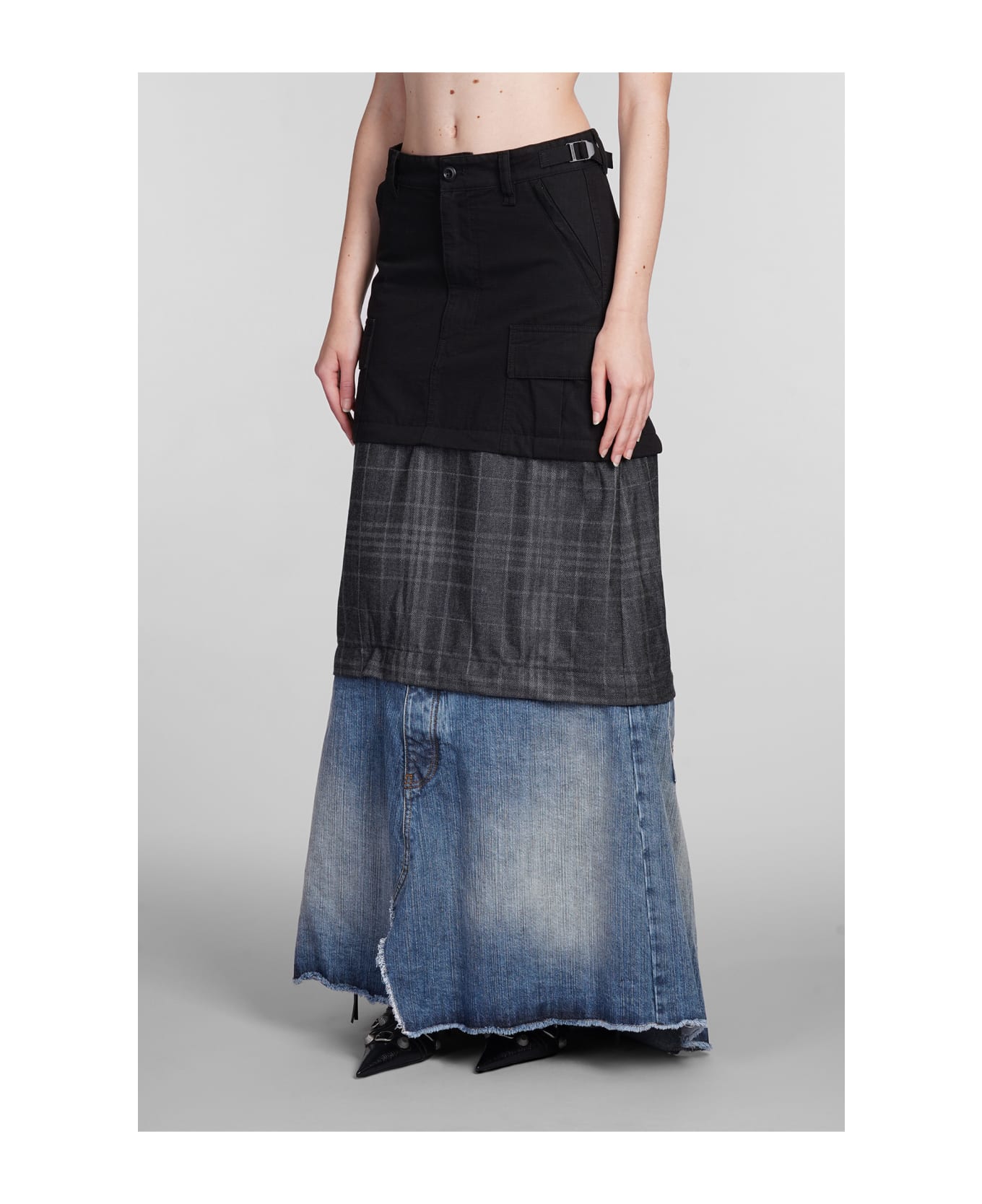 Balenciaga Skirt In Black Cotton - black