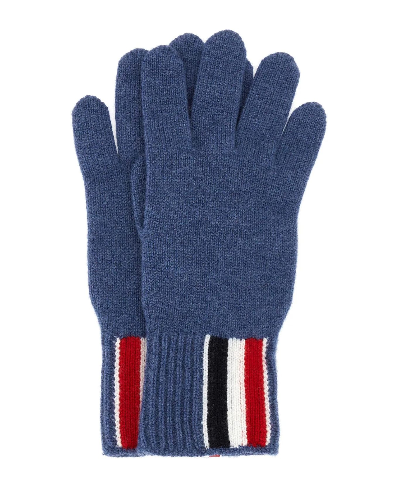 Thom Browne Air Force Blu Wool Gloves - Blue