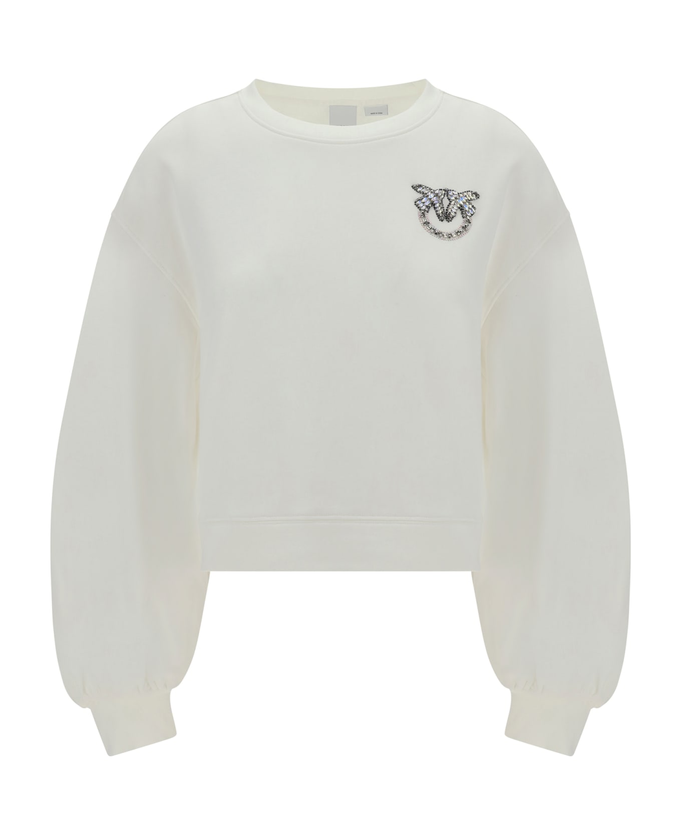 Pinko Love Birds Embroidered Sweatshirt - Bianco Nembo フリース