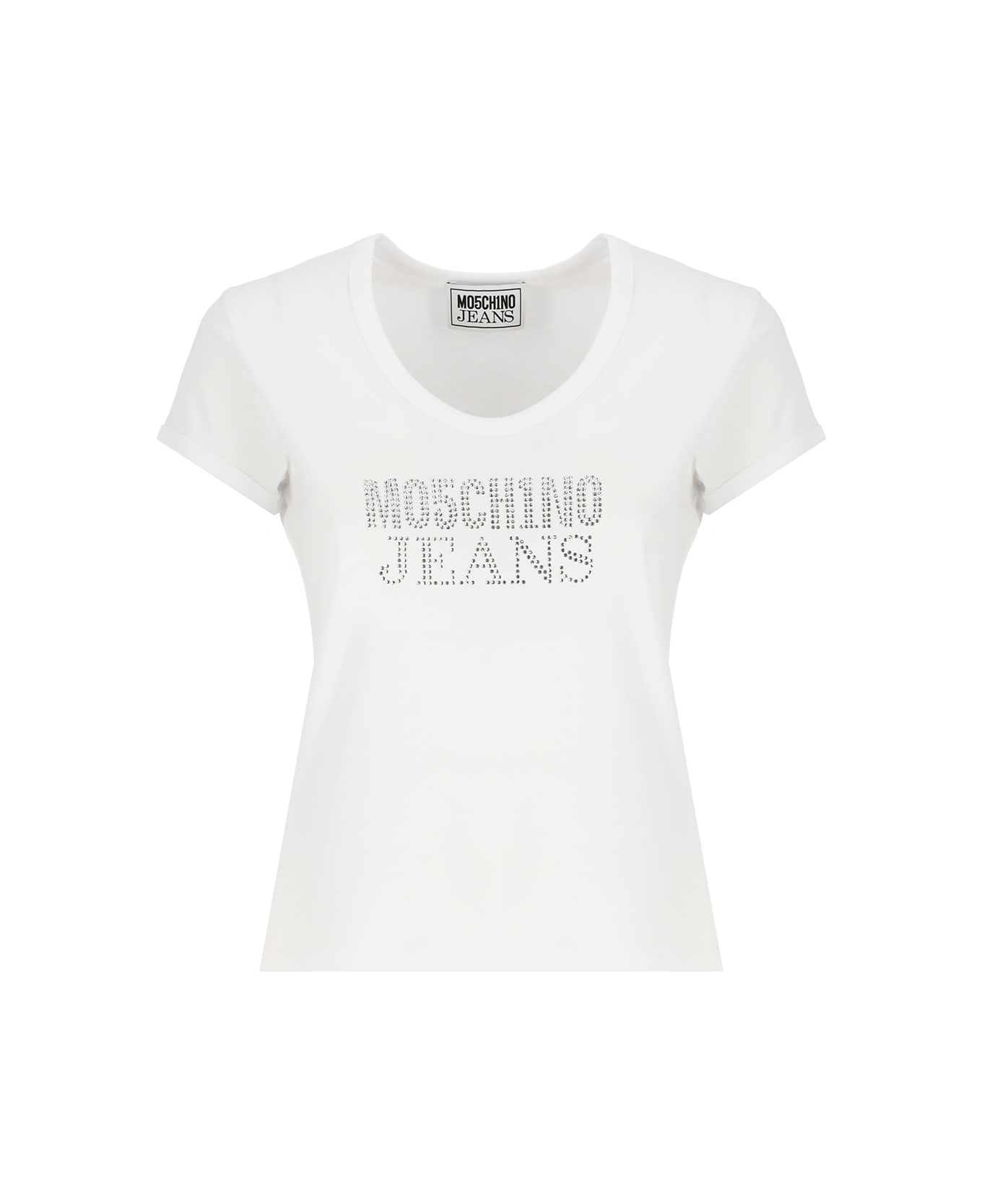Moschino Jeans Logo-embellished Crewneck T-shirt - White