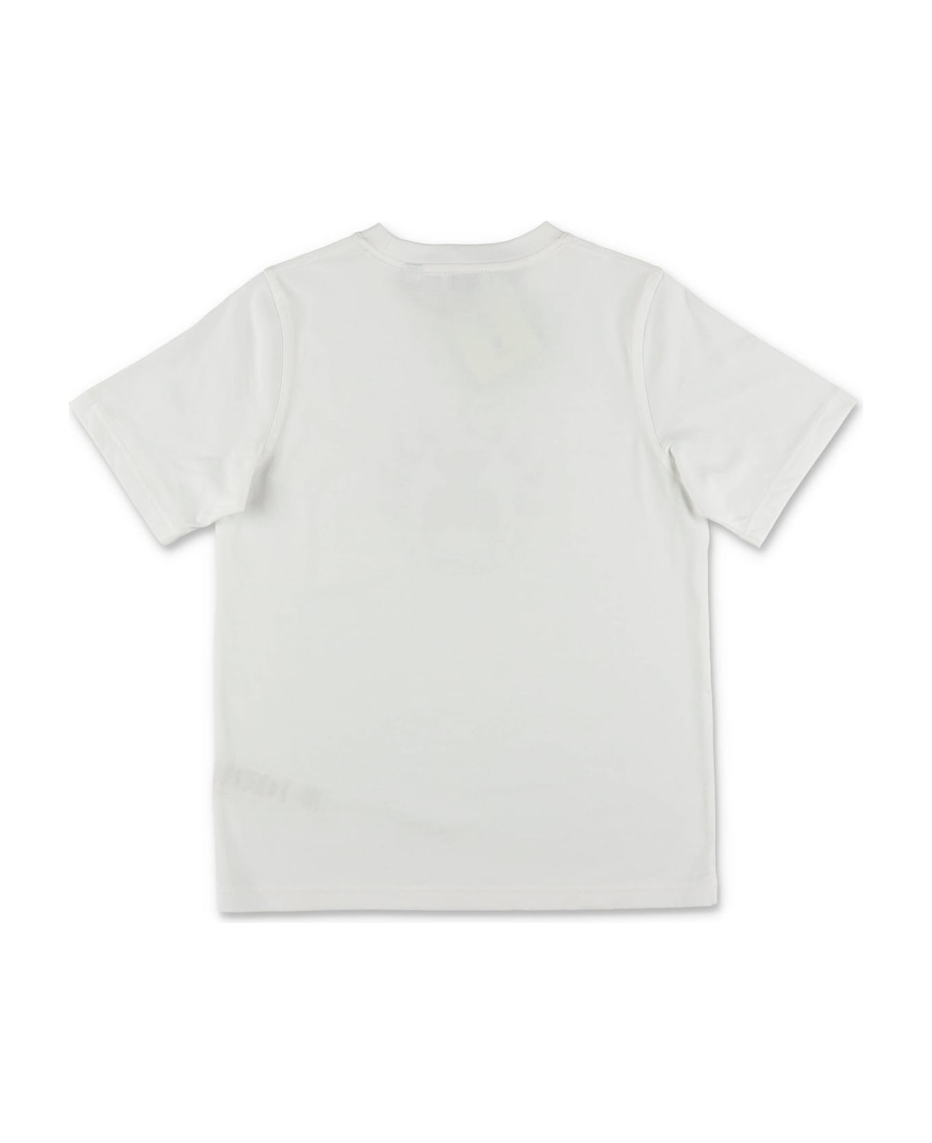 Burberry T-shirt Bianca In Jersey Di Cotone Bambino - Bianco
