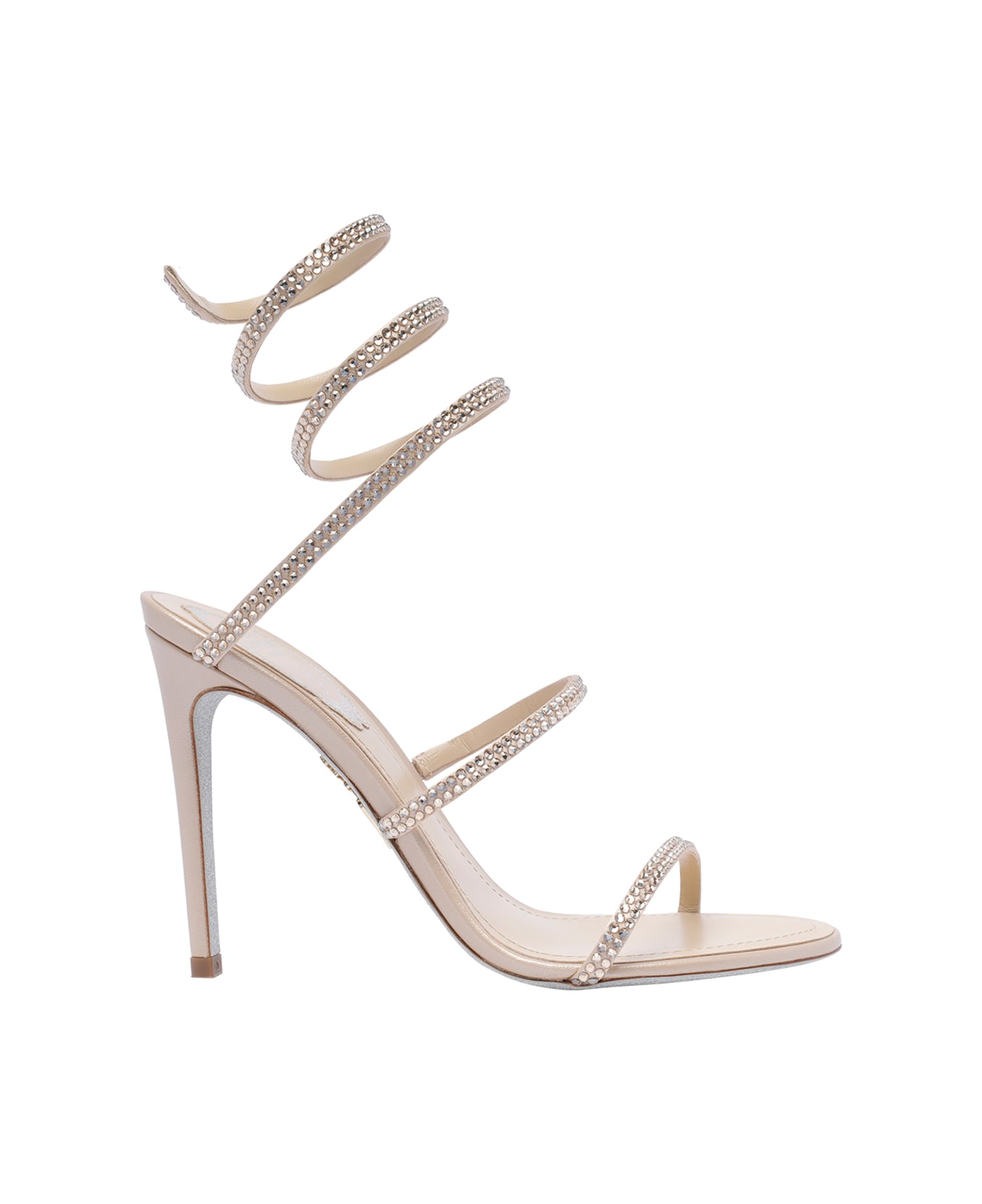 René Caovilla Cleo Pump Sandals - Beige