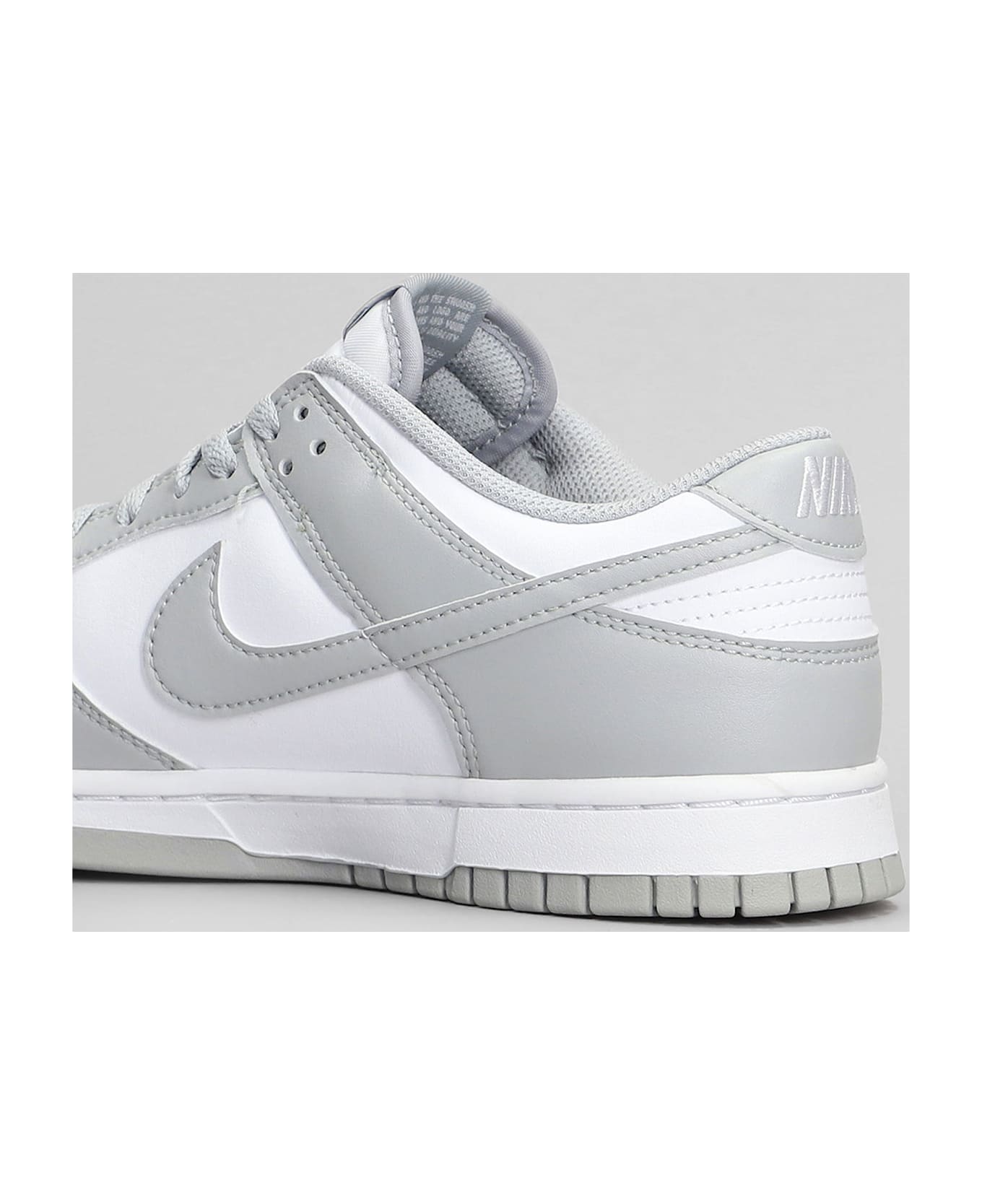 Nike Dunk Low Retro Sneakers In Grey Leather - grey