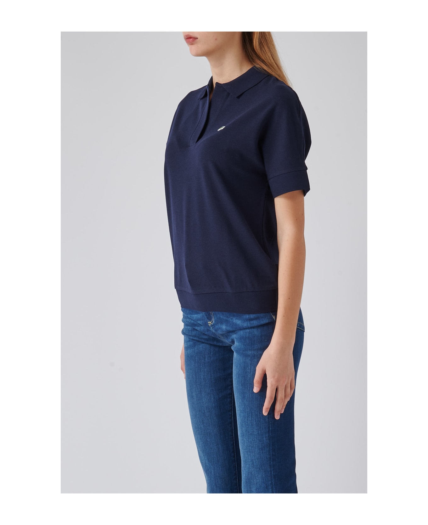 Lacoste Cotton T-shirt - NAVY ポロシャツ