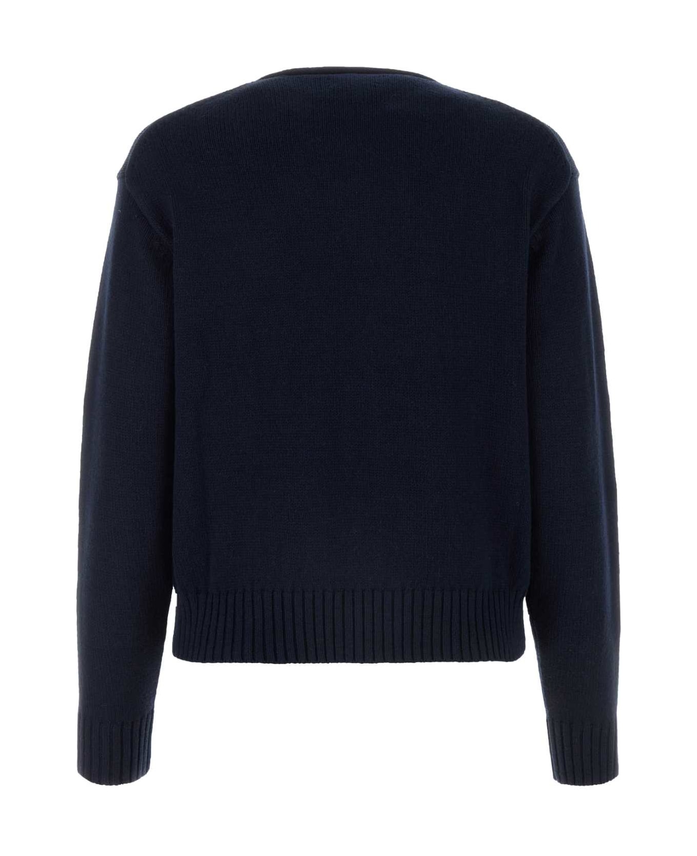 Polo Ralph Lauren Navy Blue Cotton Sweater - AVIATORNAVY ニットウェア