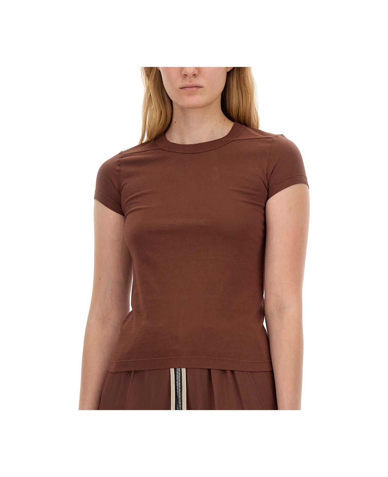 Rick Owens Cotton T-shirt - BROWN