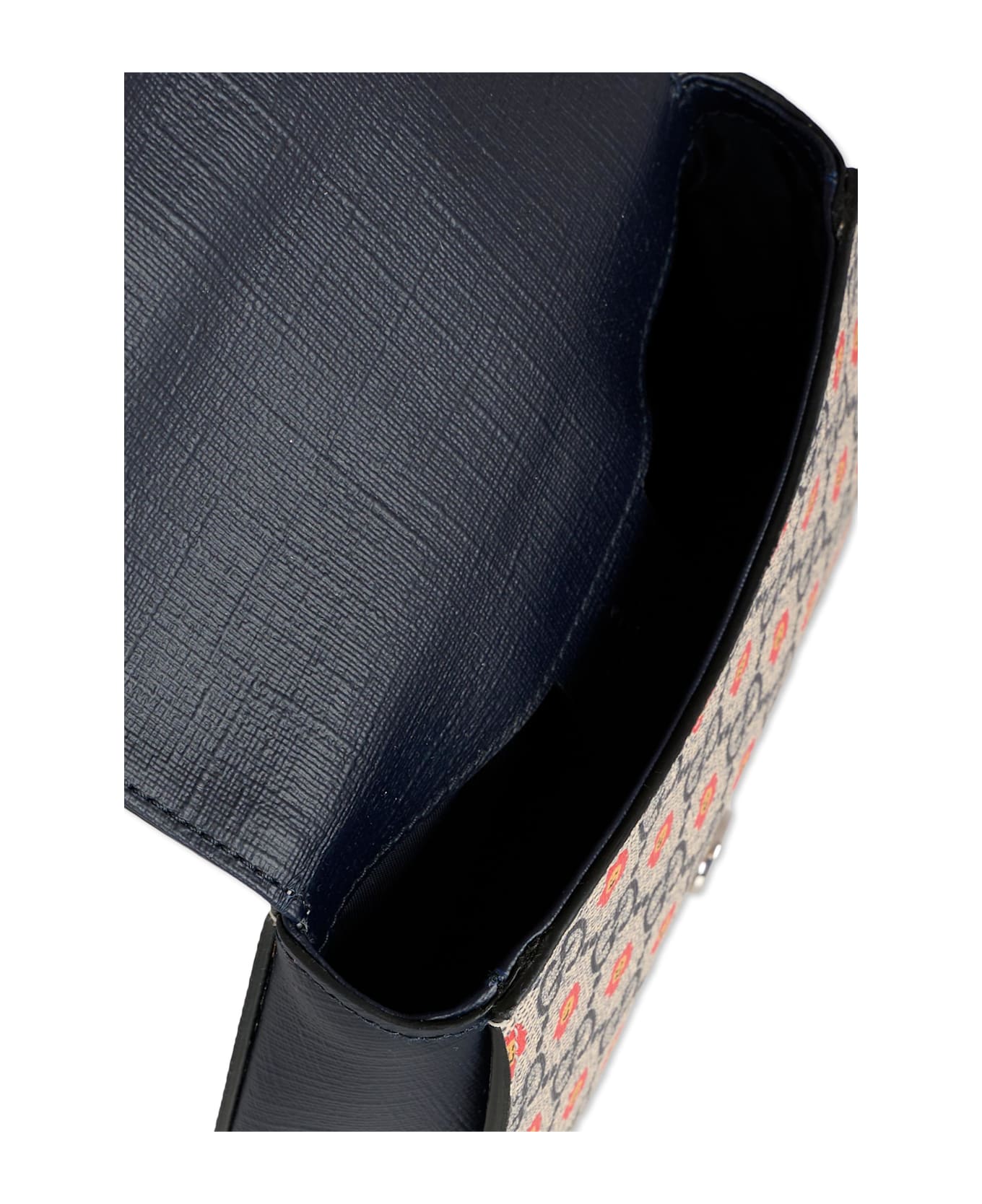 Gucci Blue Pouch For Girl With Flowers - Pink