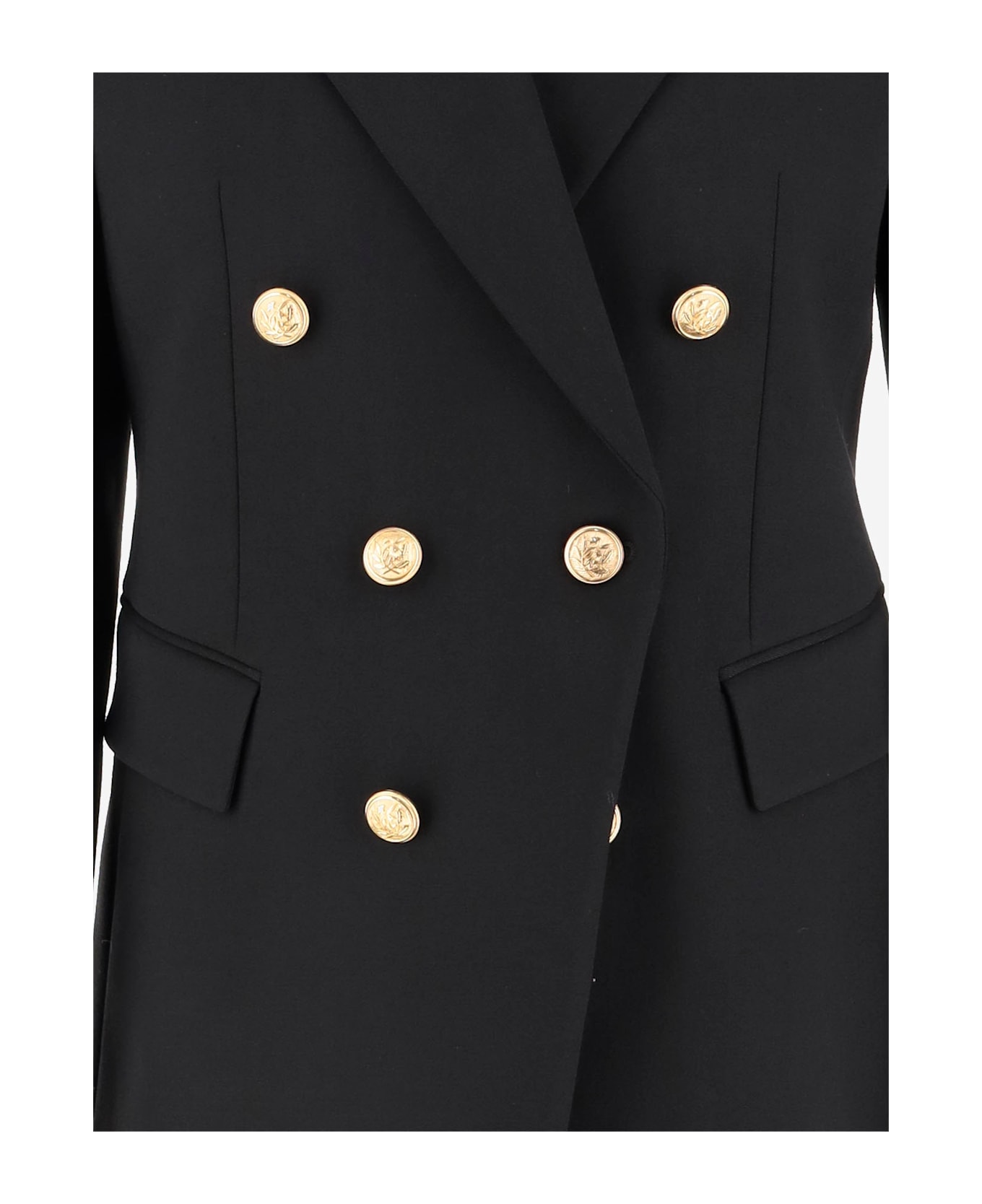 Chloé Stretch Wool Double-breasted Jacket - Black