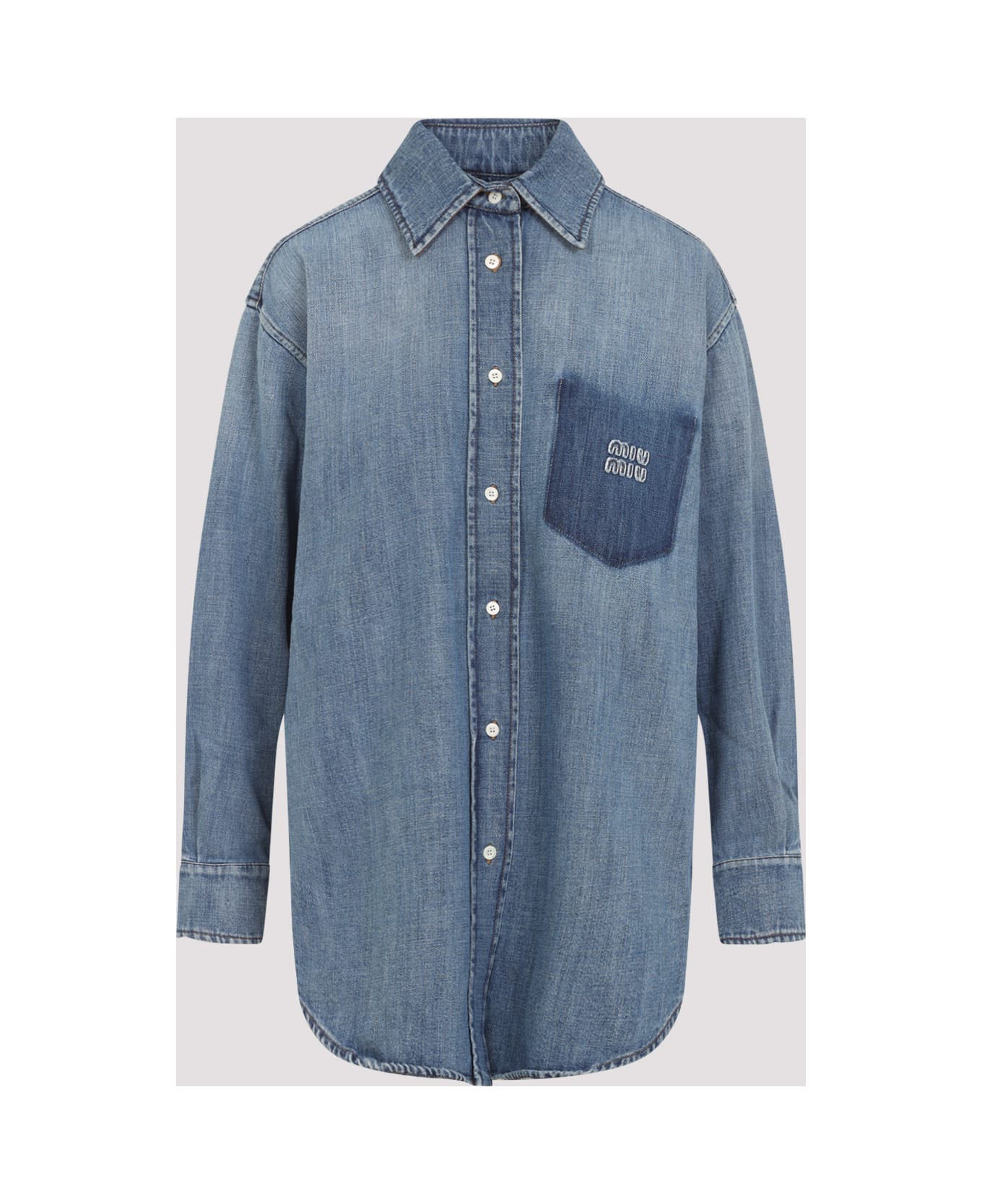 Miu Miu Denim Shirt - Celeste