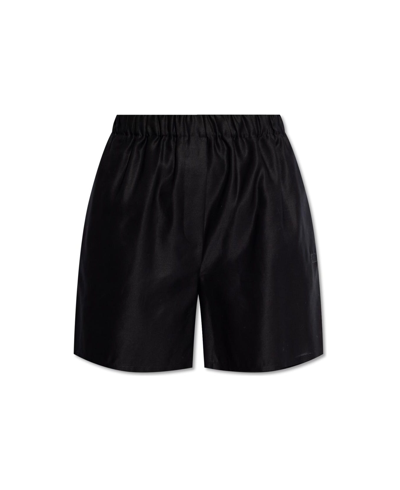 Max Mara 'piadena' Shorts With Logo - Nero