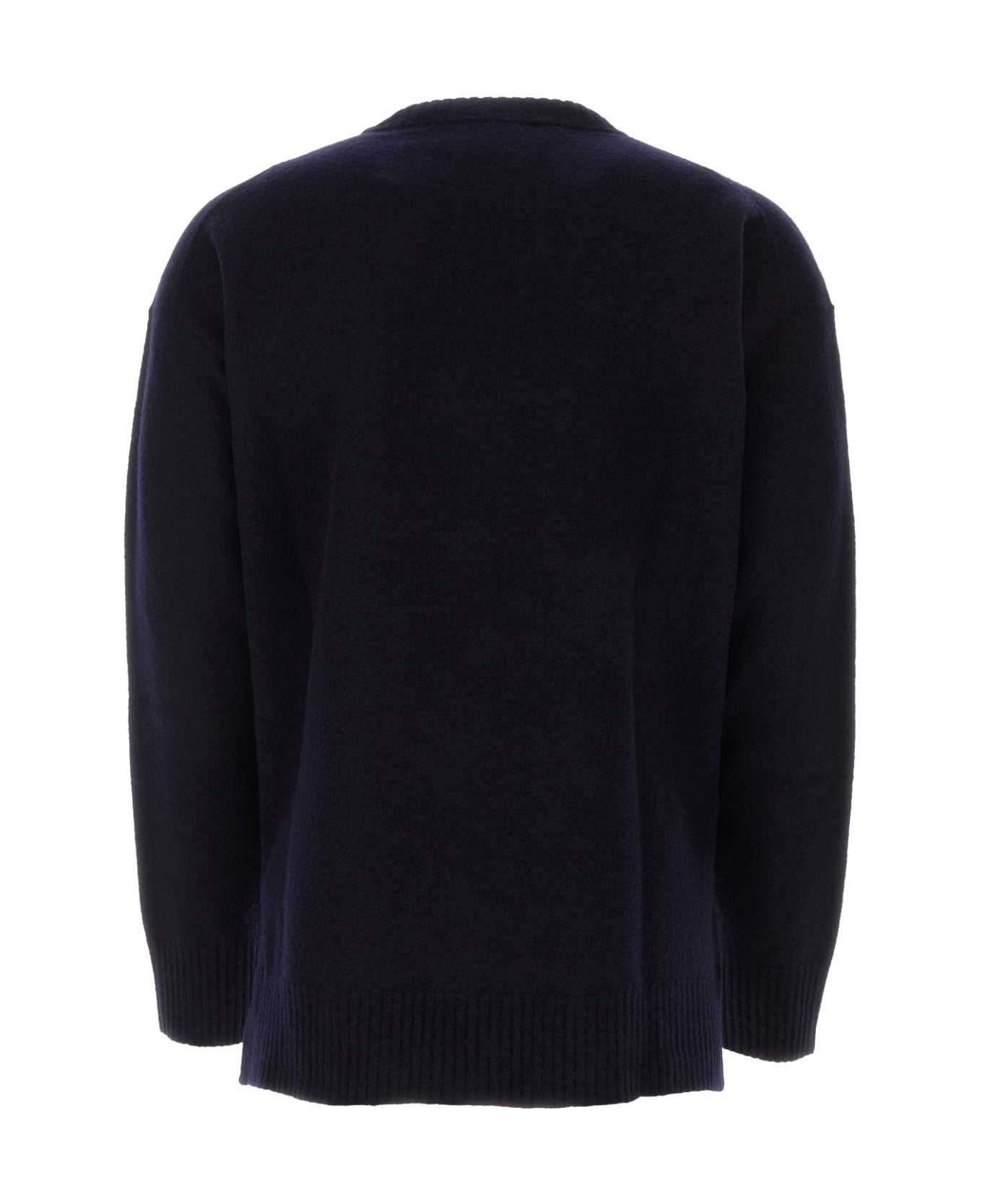 Jil Sander Dark Blue Wool Oversize Sweater - 402