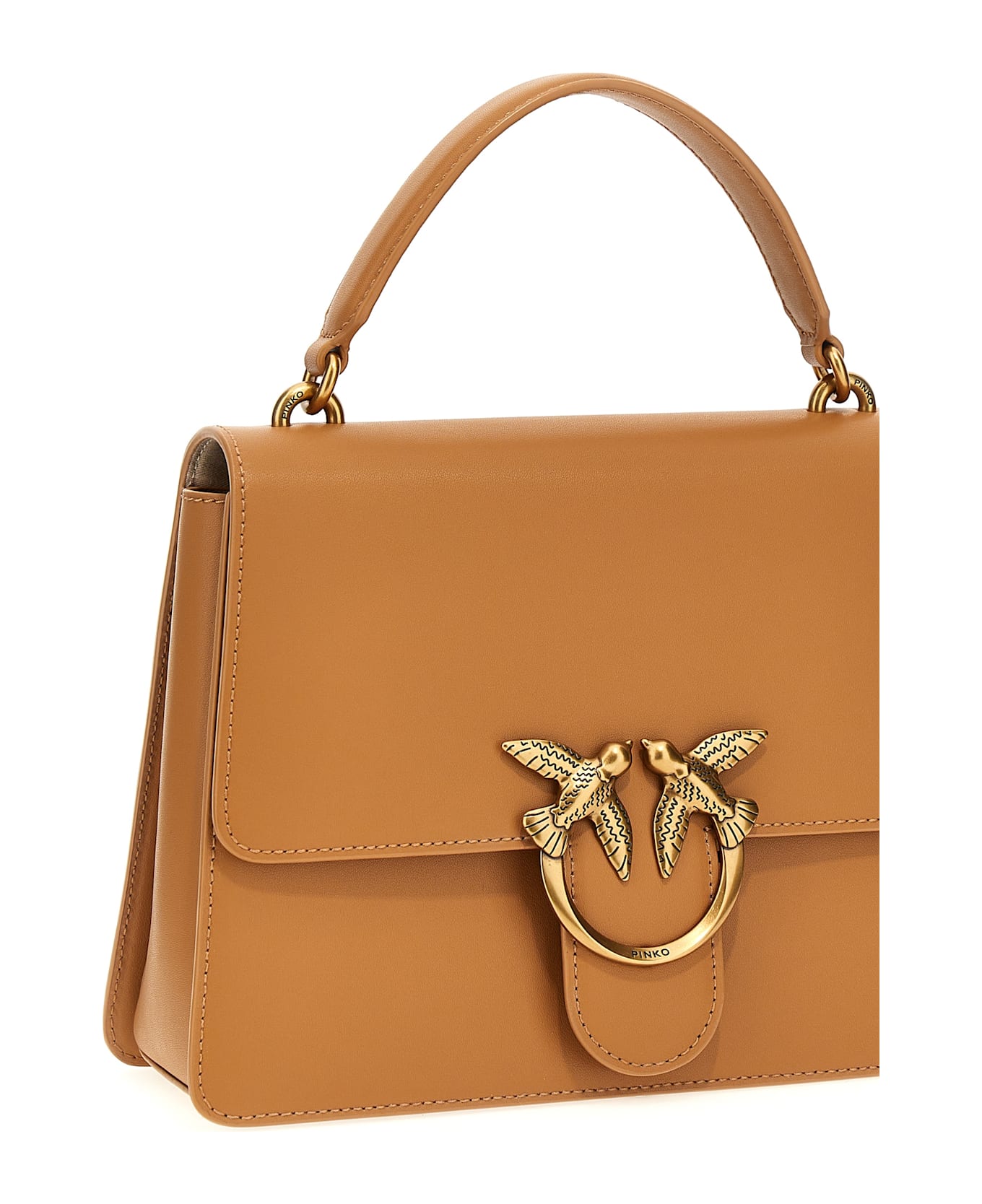 Pinko Love One Top Handle Handbag - Beige