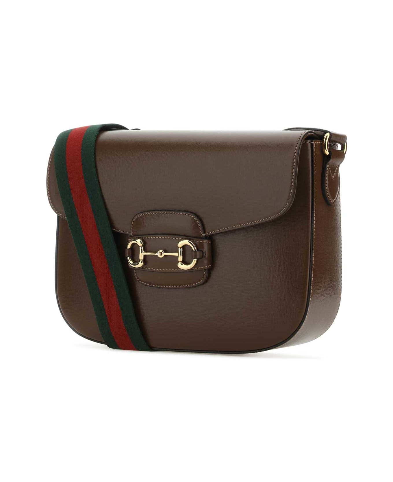 Gucci Brown Leather 1955 Horsebit Shoulder Bag - Brown
