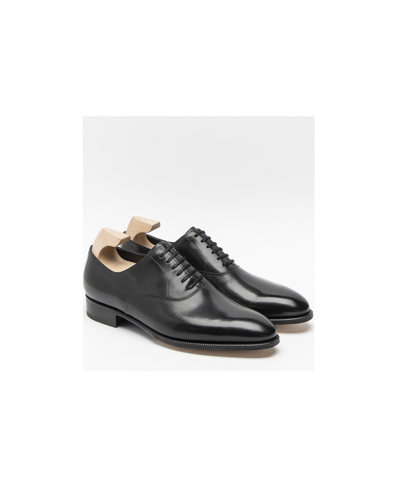 John Lobb Seaton Black Oxford Calf Oxford Shoe - Nero