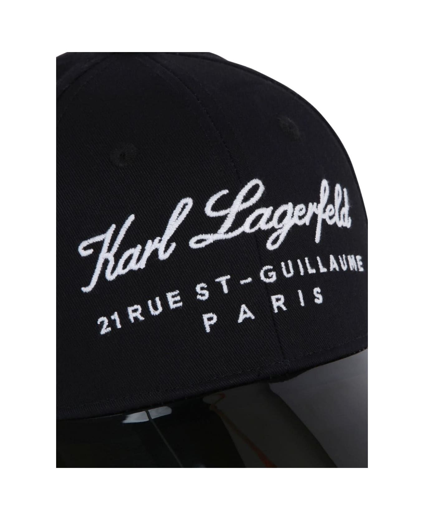 Karl Lagerfeld Kids Cappello Con Logo - Black