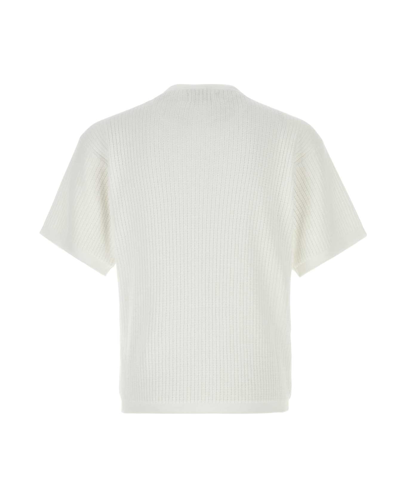 Magliano White Cotton Waffle T-shirt - White