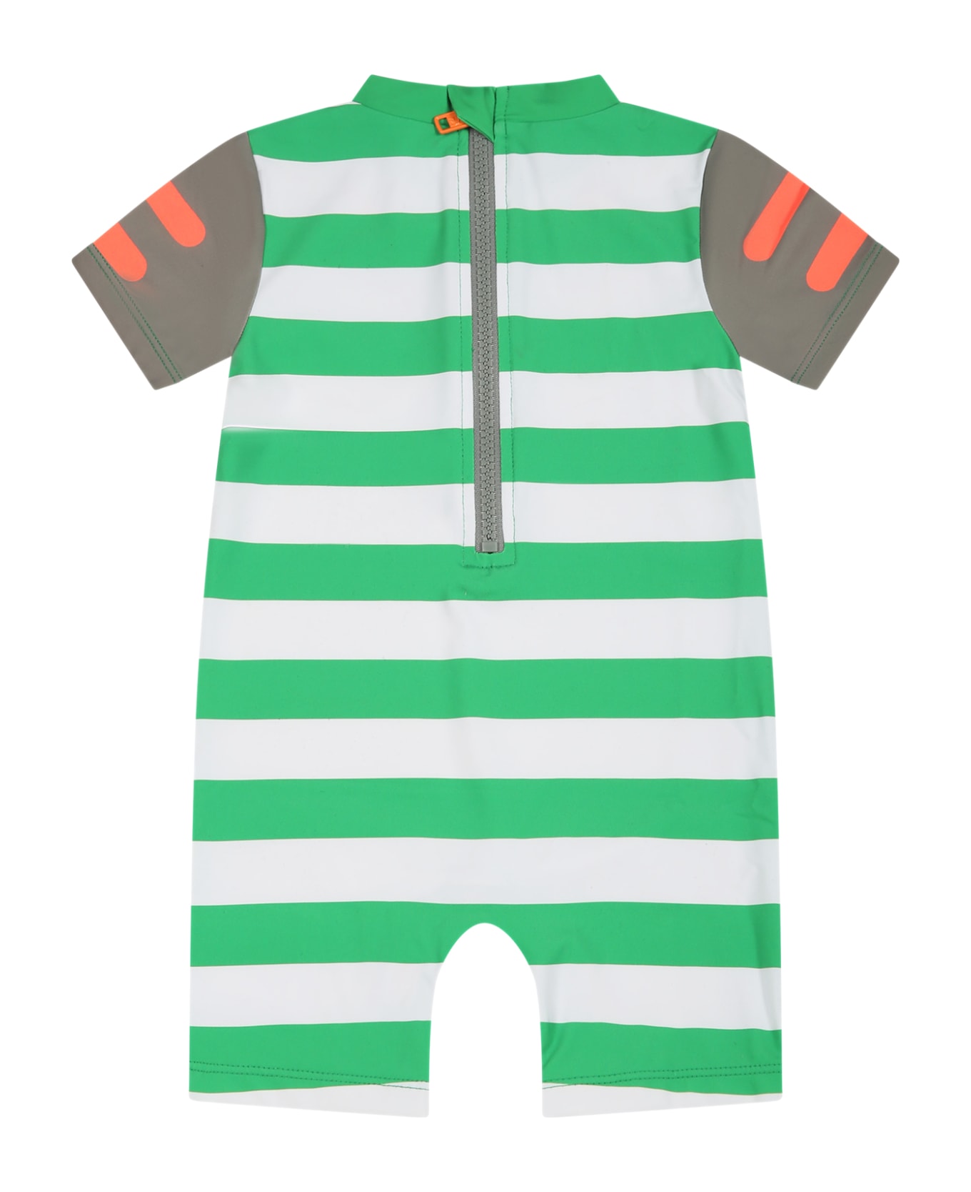 Stella McCartney Kids Multicolor Romper For Baby Boy With Gecko Print - Multicolor