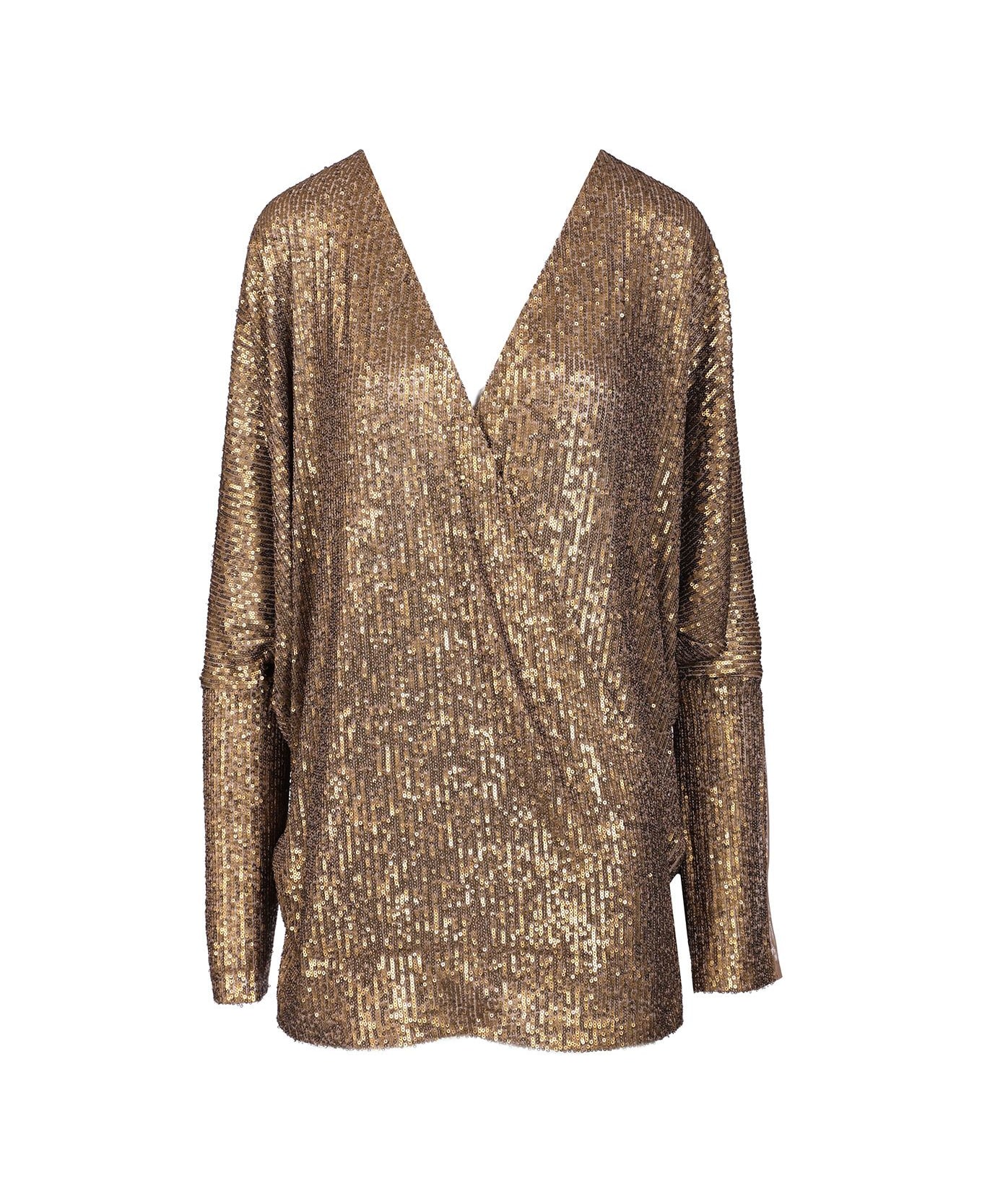 Norma Kamali "dolman" Jersey Mini Dress - Brown