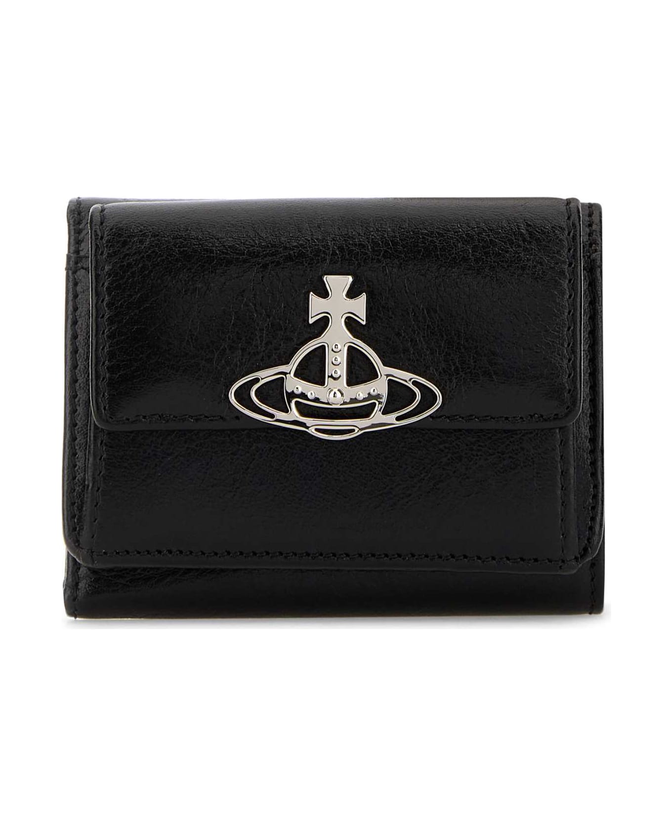 Vivienne Westwood Black Leather Wallet - Black