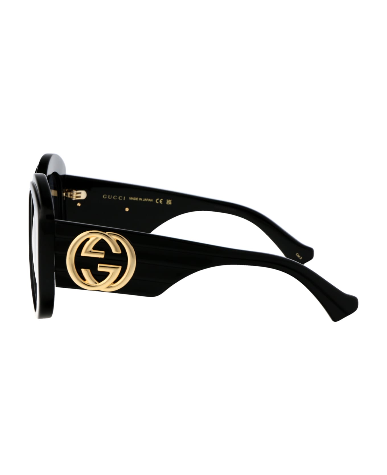 Gucci Eyewear Gg1308s Sunglasses - 001 BLACK BLACK GREY