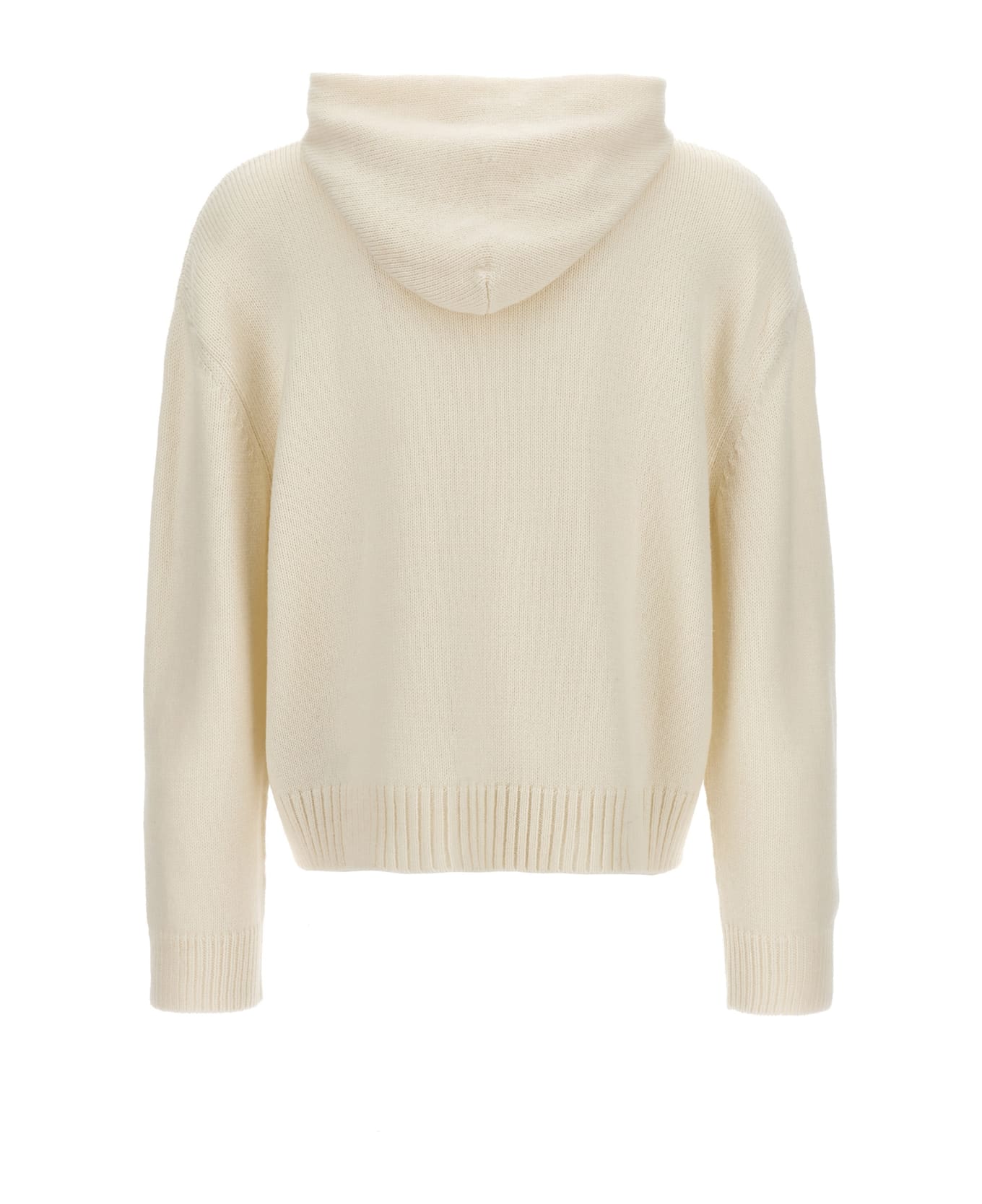 MM6 Maison Margiela 'numeric Signature' Hooded Sweater - White/Black ニットウェア