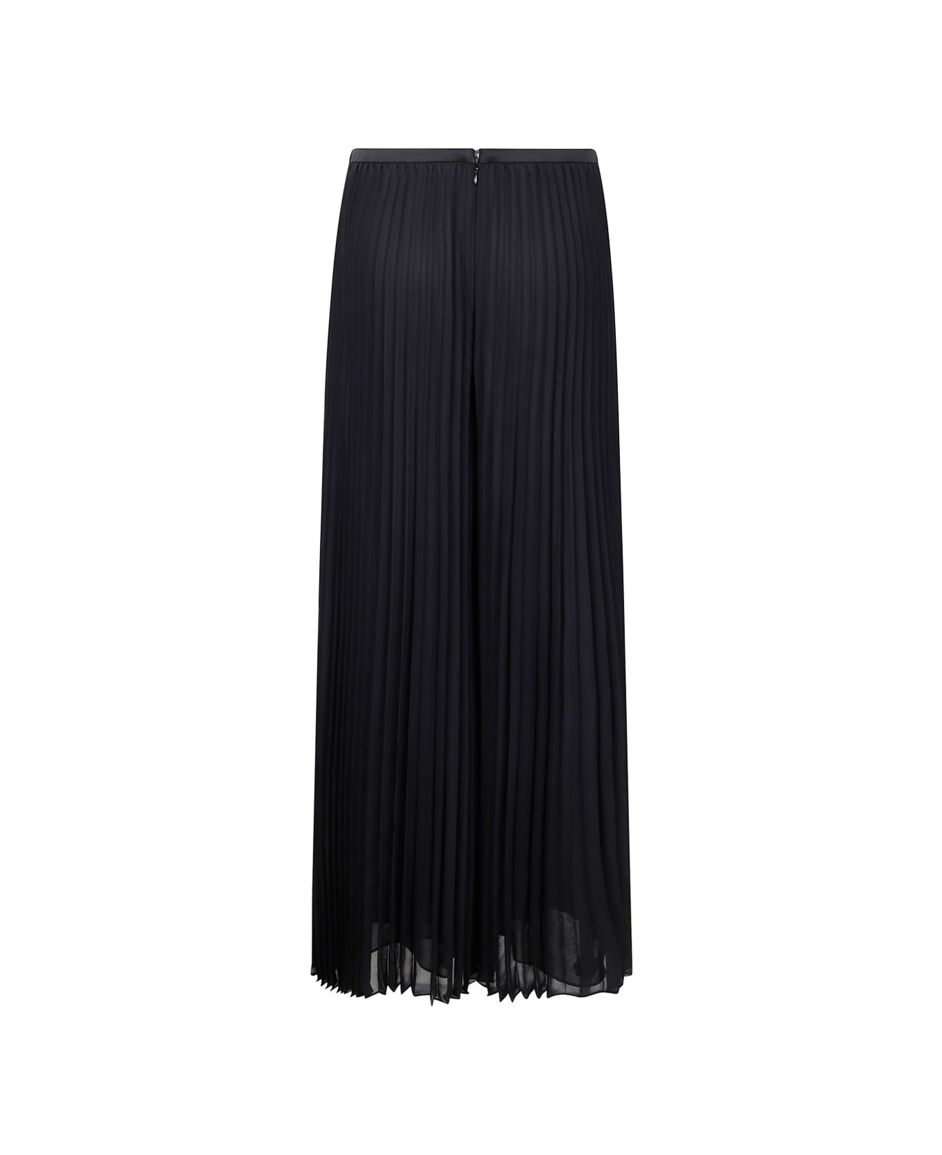 Emporio Armani Georgette Long Skirt - Black