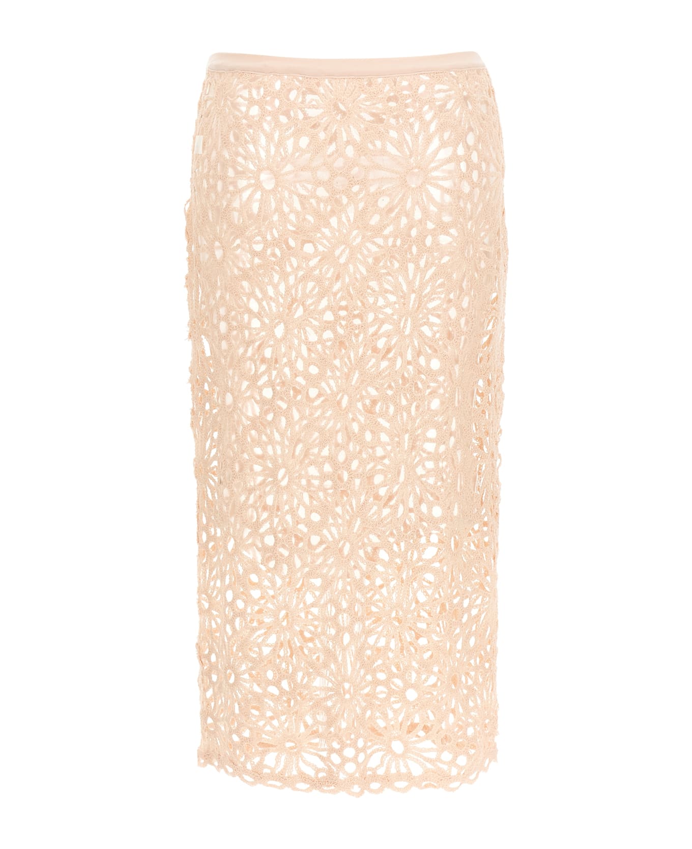 Norma Kamali 
crochet
 Skirt - Pink