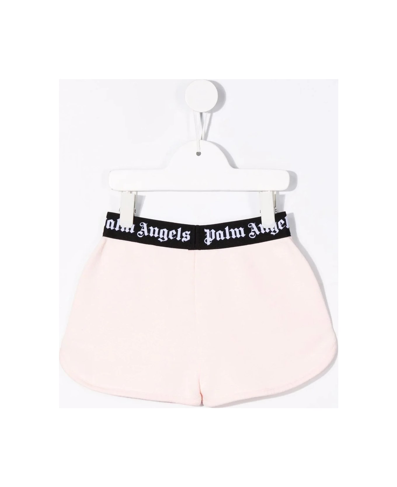 Palm Angels Kids Pink Sports Shorts With Logo Band - PINK