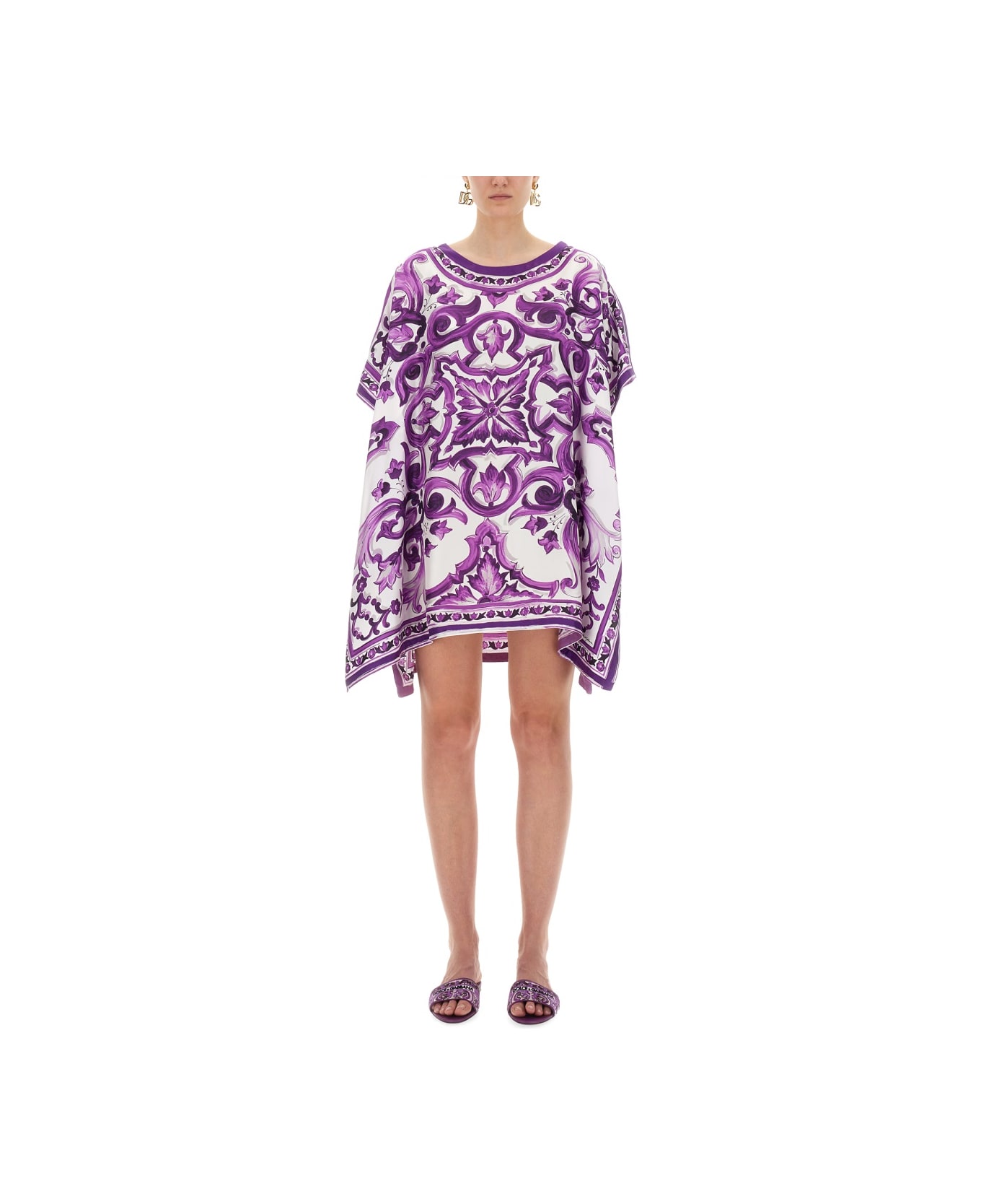 Dolce 
Gabbana Caftan With Print - PURPLE