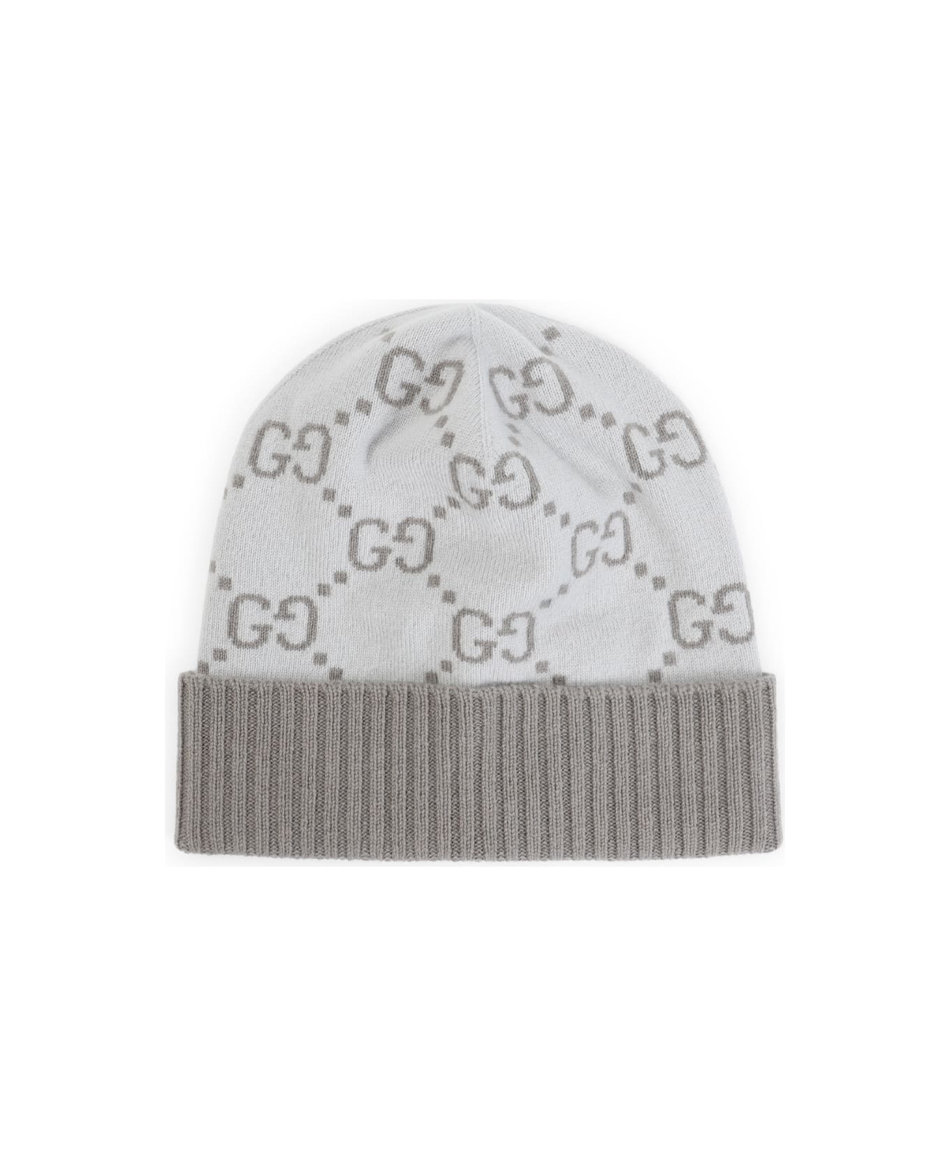 Gucci Gg Beanie Hat - Zinc Light Grey