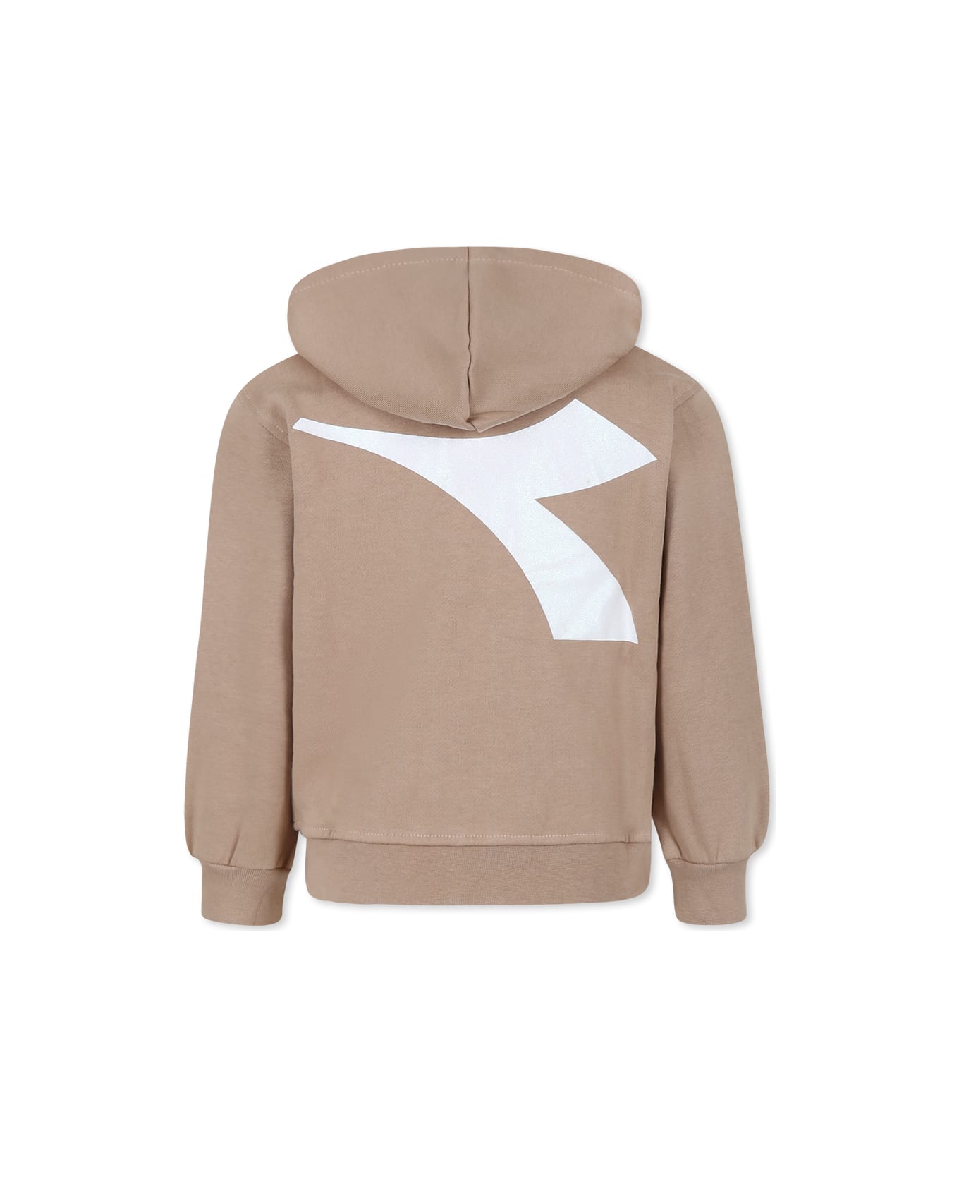 Diadora Beige Sweatshirt For Girl With Logo - Beige