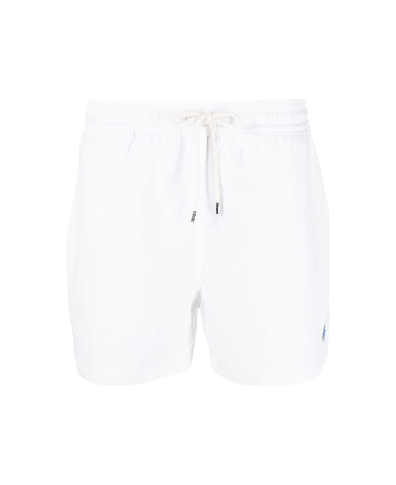 Polo Ralph Lauren White Swim Shorts With Embroidered Pony - Bianco 水着