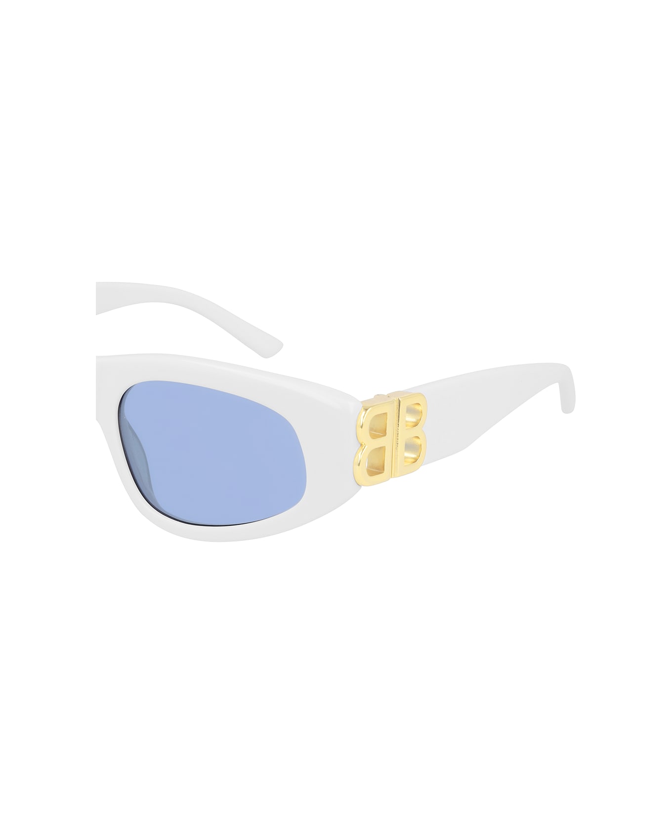 Balenciaga Eyewear BB0095S Sunglasses - White Gold Light Blue サングラス