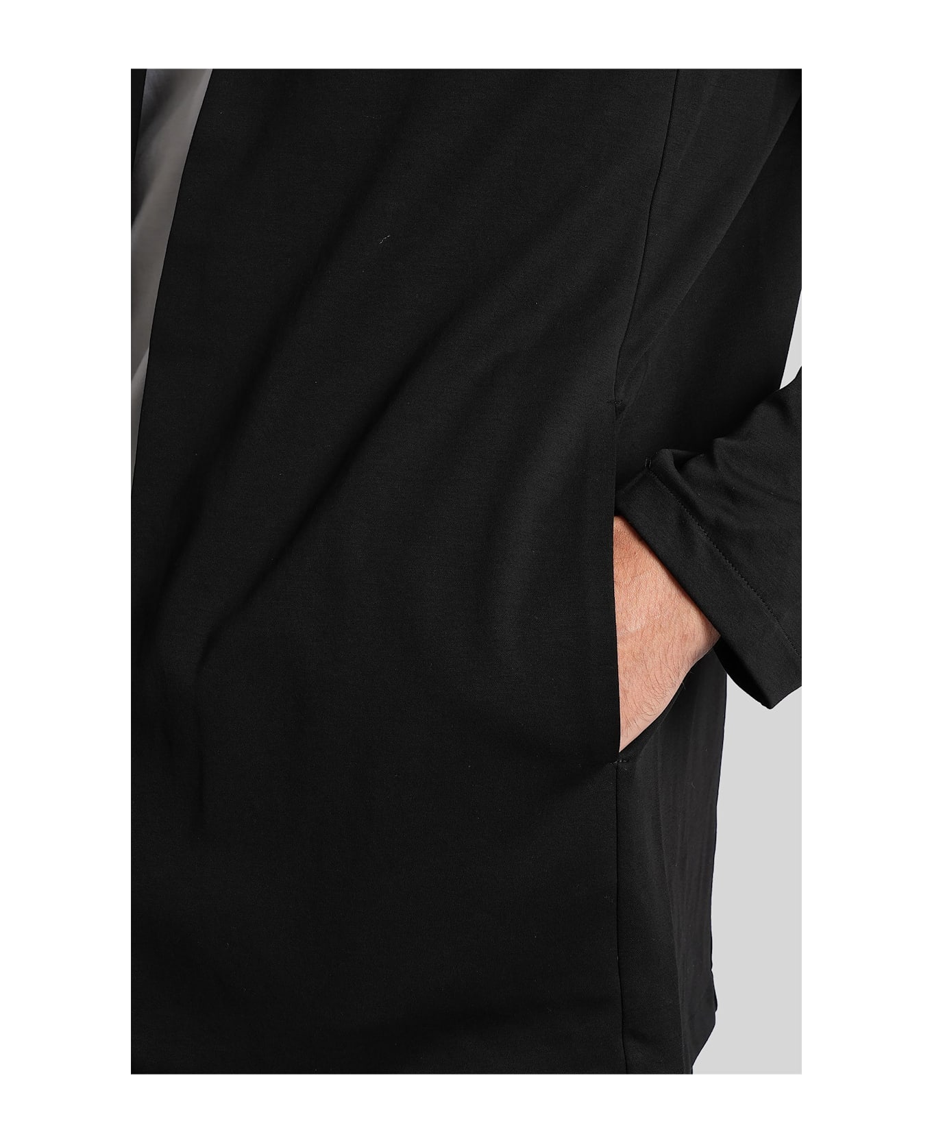 Attachment Cardigan In Black Cotton - black