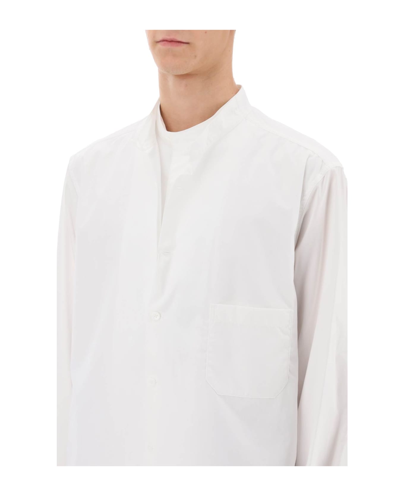 Yohji Yamamoto Layered Longline Shirt - WHITE (White)