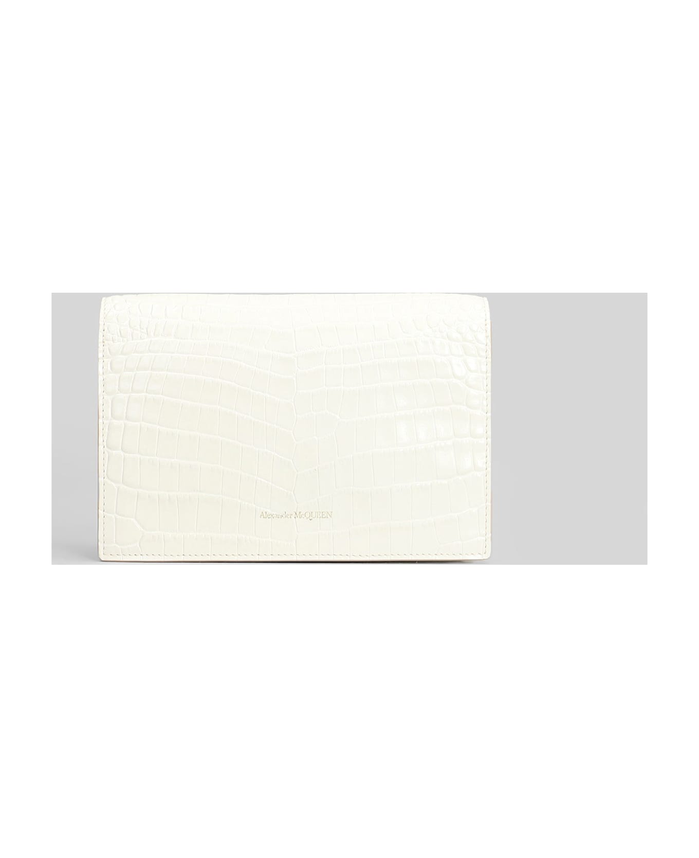 Alexander McQueen Small Skull Bag Shoulder Bag In White Leather - white